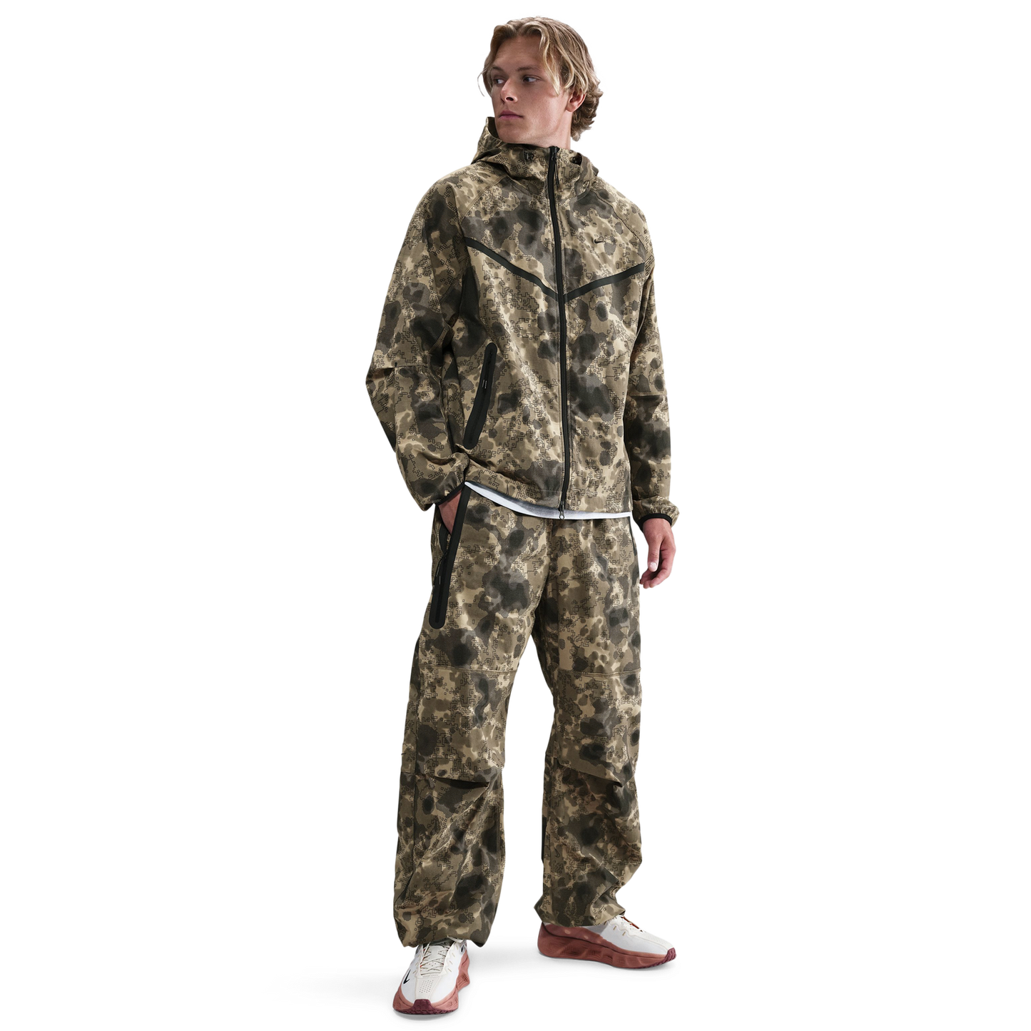 Nike Tech Woven Pant AOP - Men's - Neutral Olive/Black