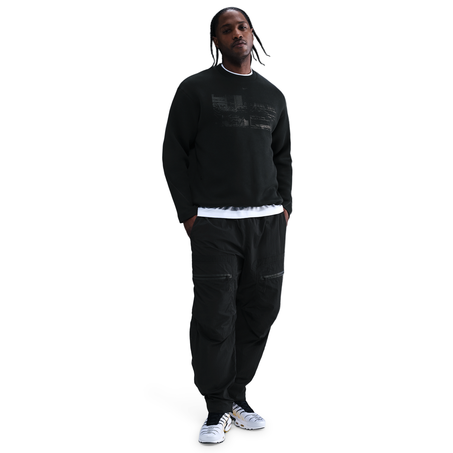 Nike Tech Fleece Crew GX - Men's - Black/Black