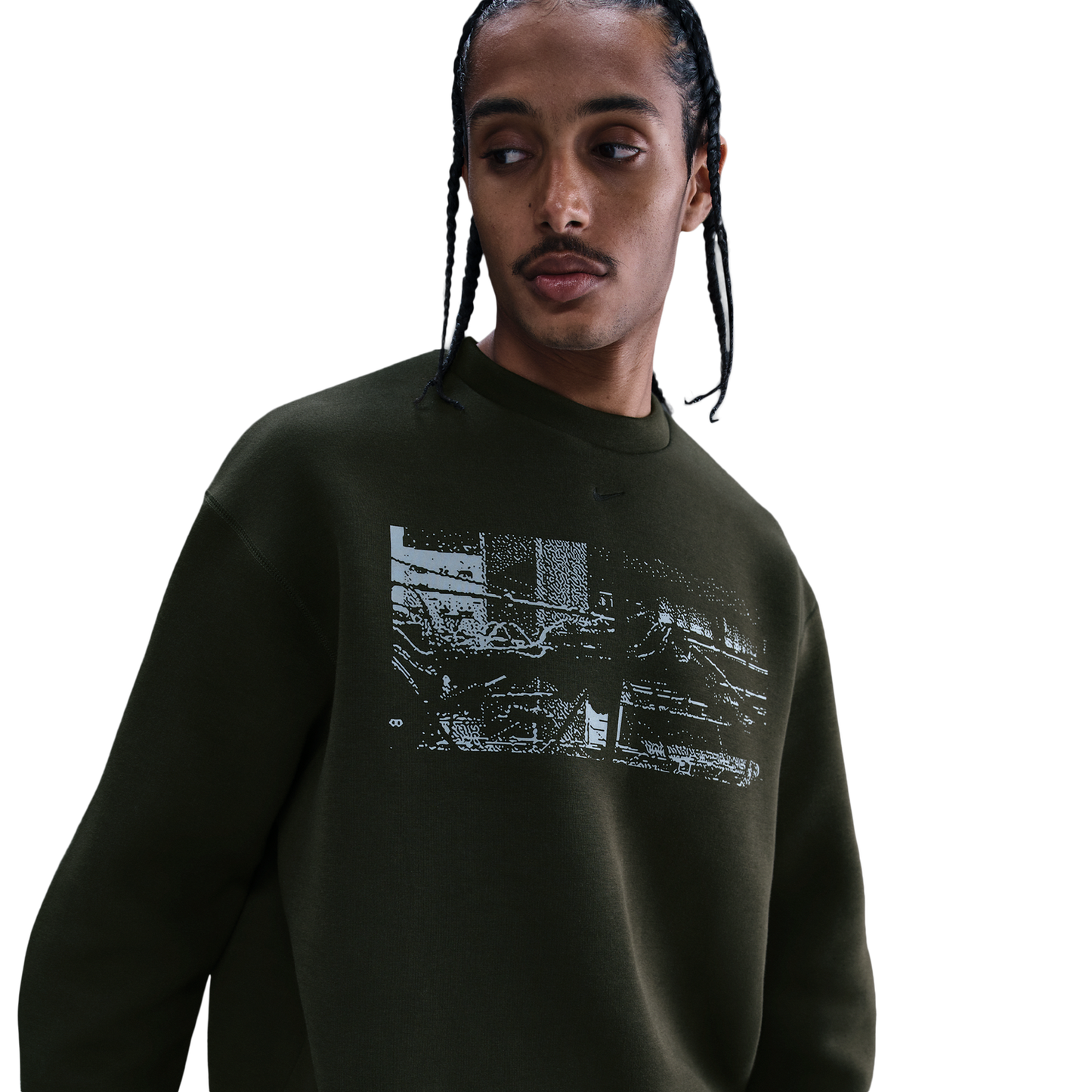 Nike Tech Fleece Crew GX - Men's - Sequoia/Black