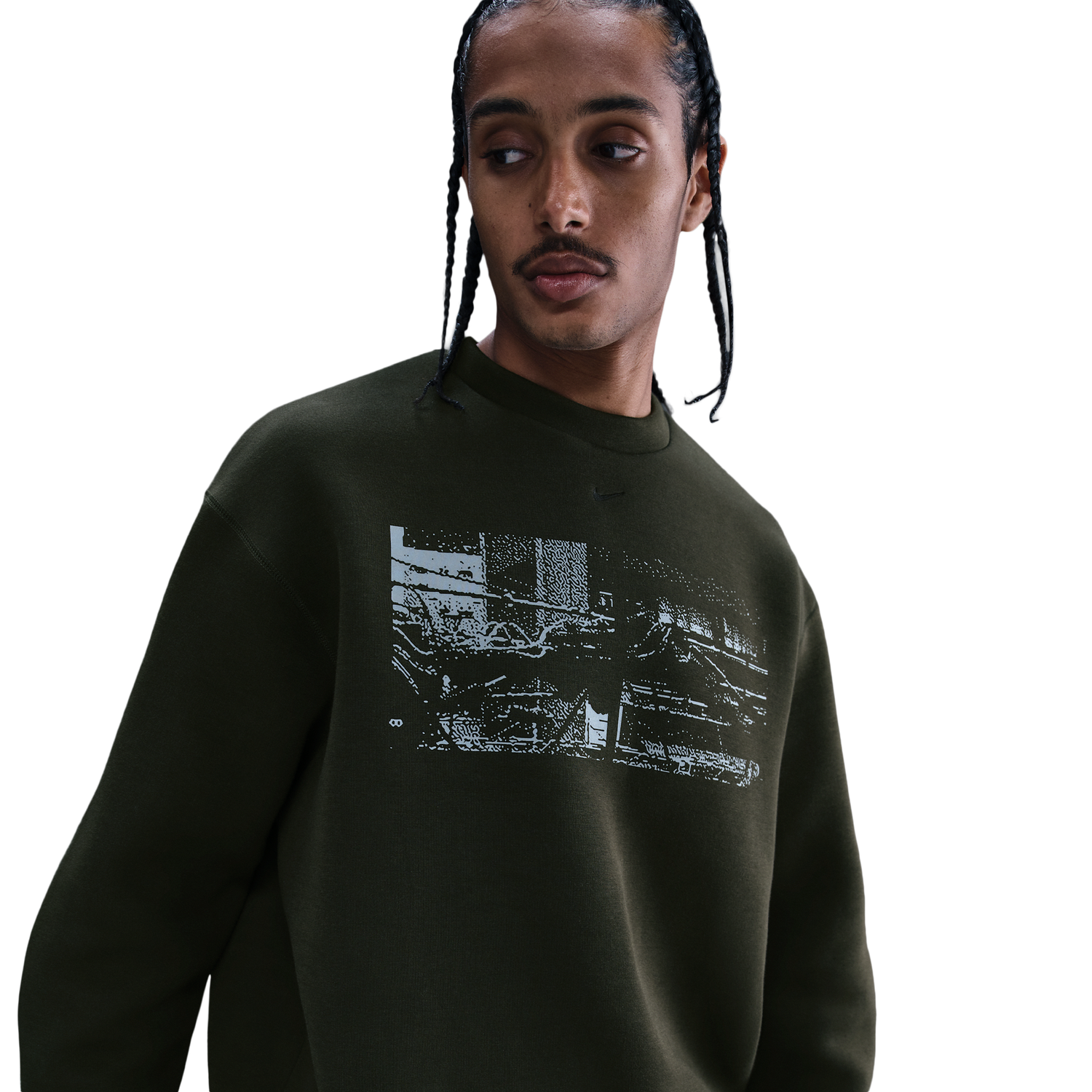 Nike Tech Fleece Crew GX - Men's - Sequoia/Black