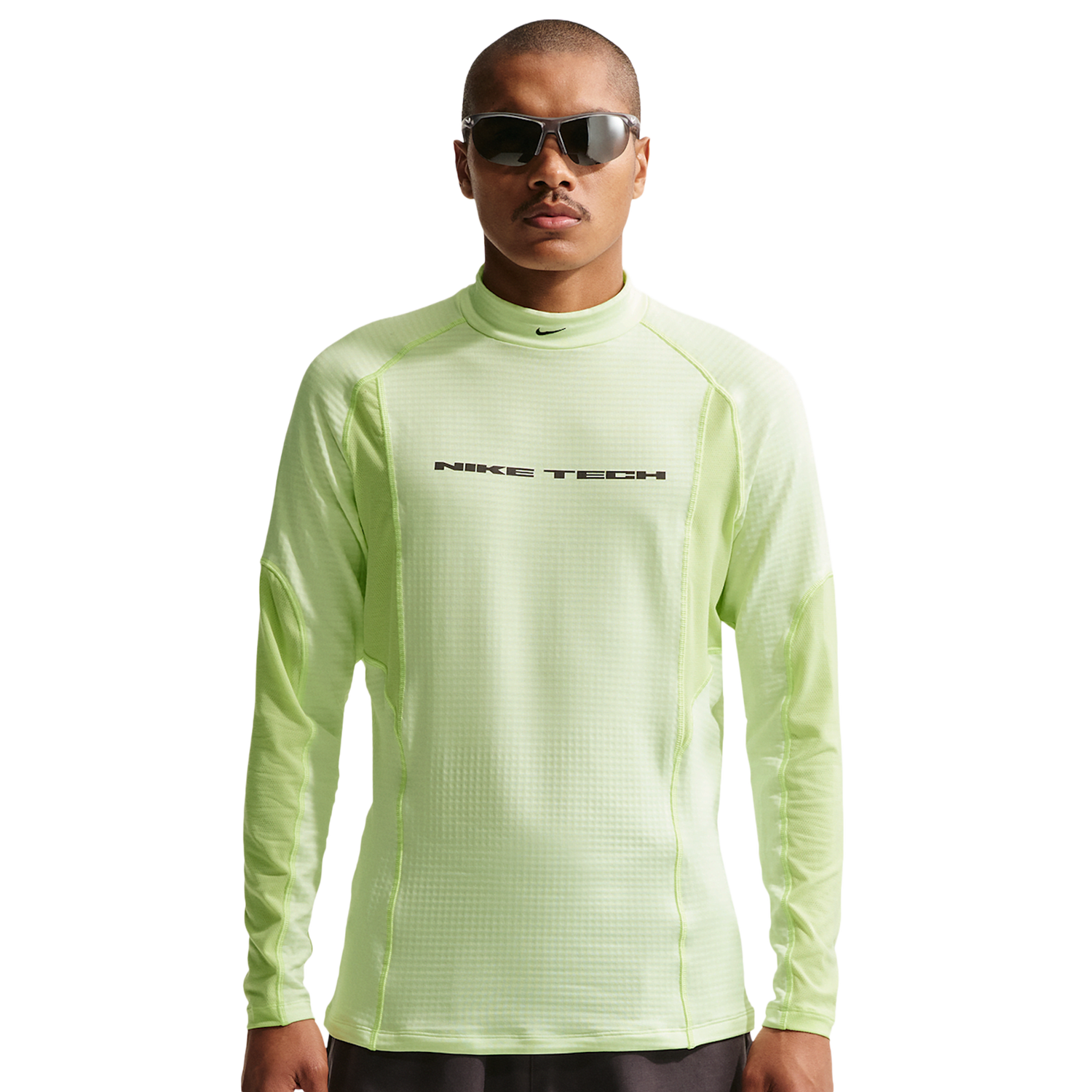 Nike Tech Pro Layer L/S Thermal Top - Men's - Volt Tint/Lt Liquid Lime/Lt Liquid Lime