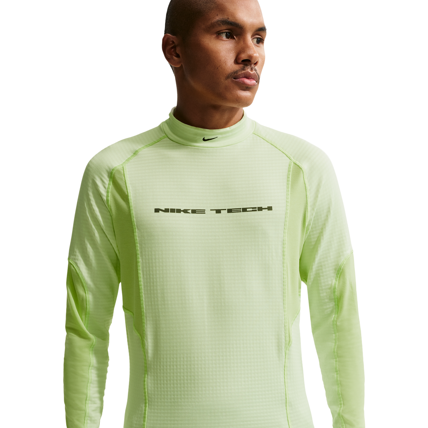 Nike Tech Pro Layer L/S Thermal Top - Men's - Volt Tint/Lt Liquid Lime/Lt Liquid Lime