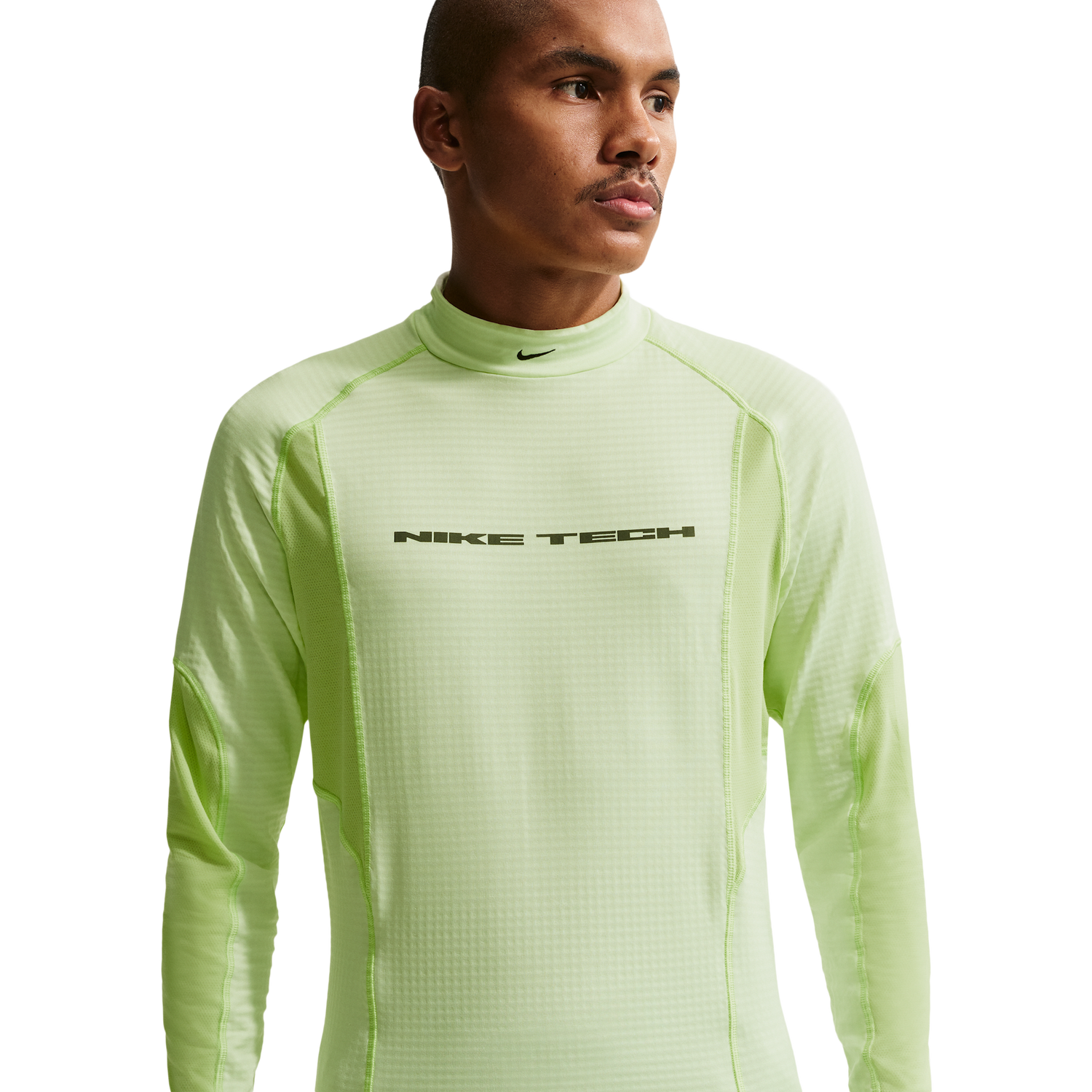 Nike Tech Pro Layer L/S Thermal Top - Men's - Volt Tint/Lt Liquid Lime/Lt Liquid Lime