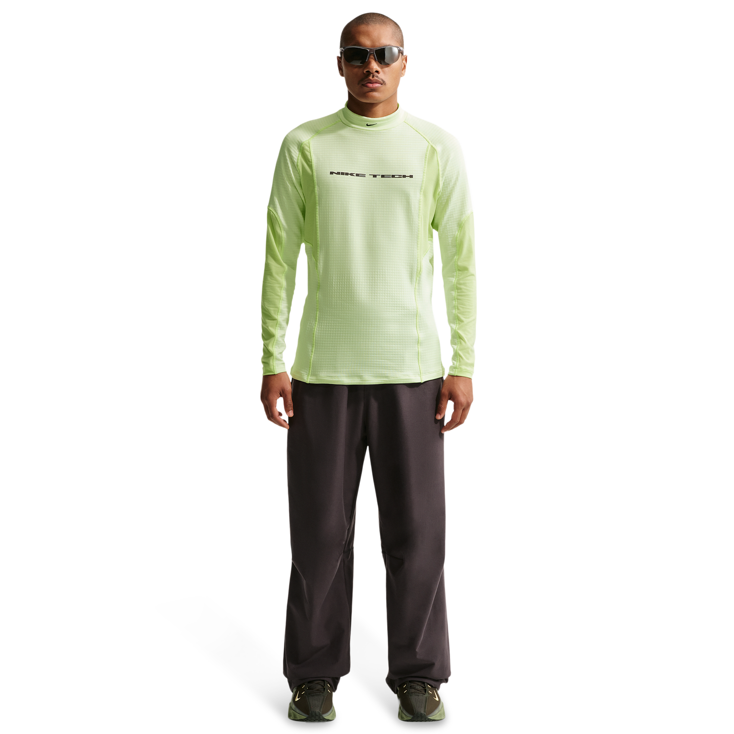 Nike Tech Pro Layer L/S Thermal Top - Men's - Volt Tint/Lt Liquid Lime/Lt Liquid Lime