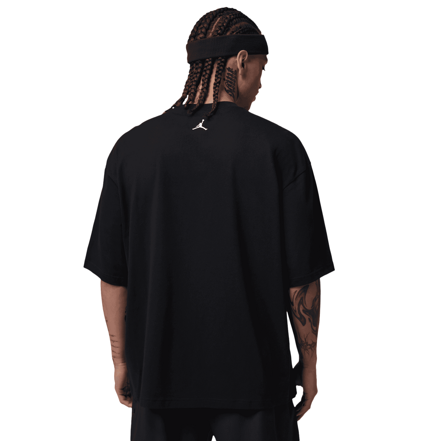 Jordan Dri-FIT SPT Statement Graphic Short Sleeve Crew - Men's - Black/White