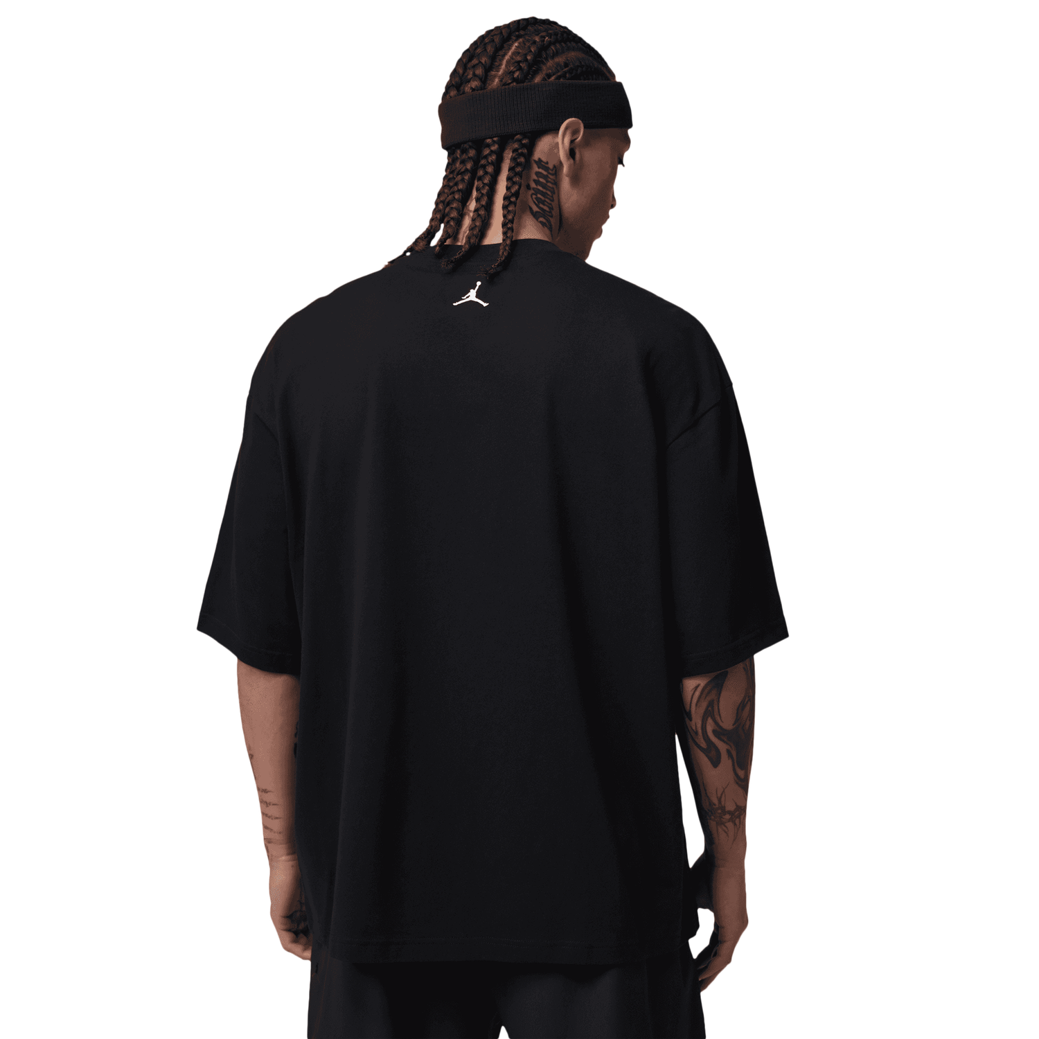 Jordan Dri-FIT SPT Statement Graphic Short Sleeve Crew - Men's - Black/White