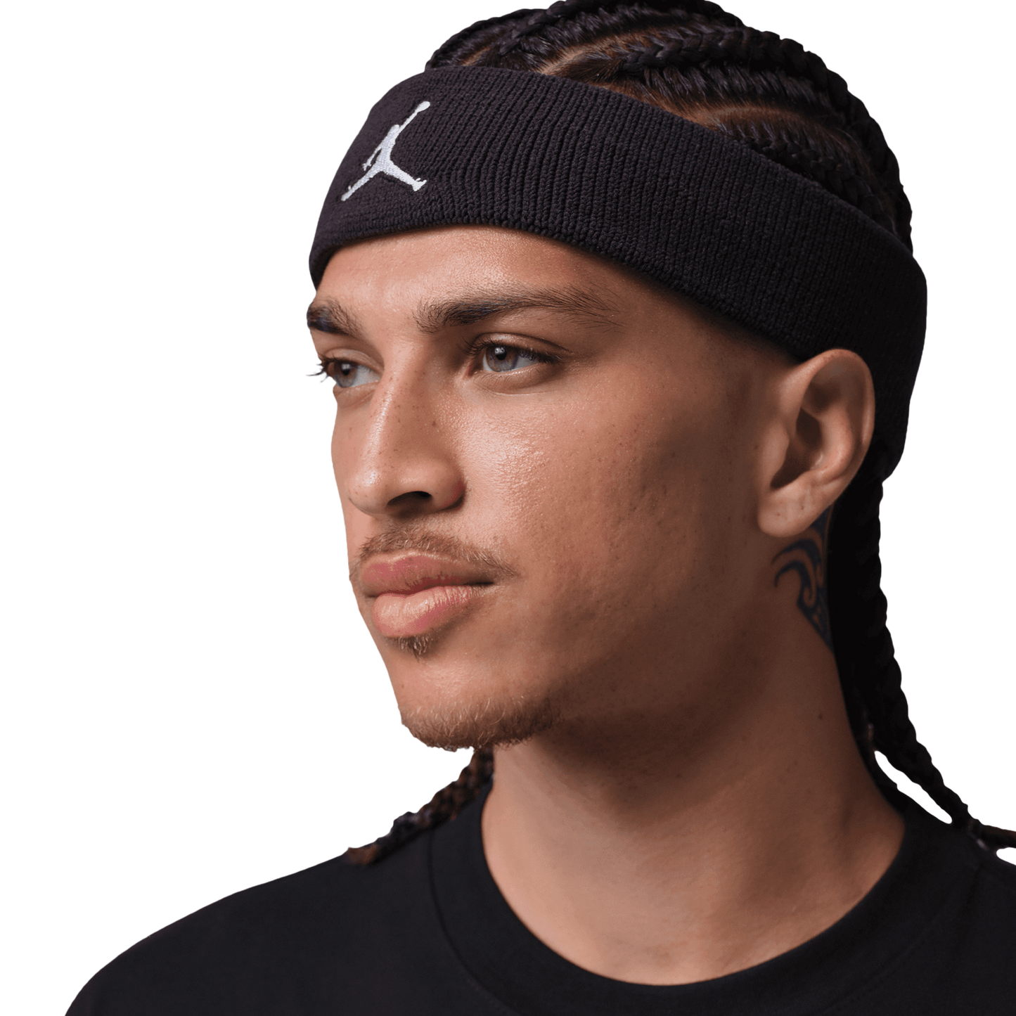 Jordan Dri-FIT SPT Statement Graphic Short Sleeve Crew - Men's - Black/White