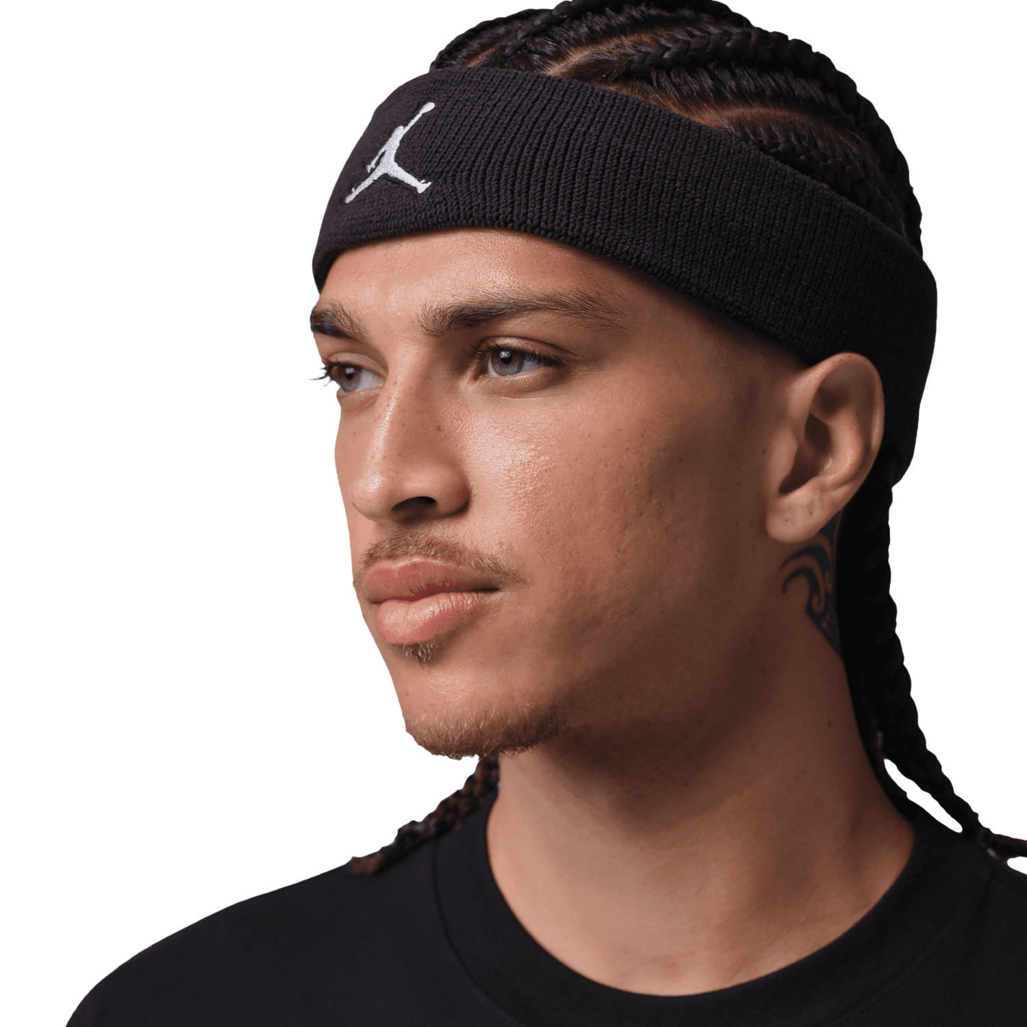 Jordan Dri-FIT SPT Statement Graphic Short Sleeve Crew - Men's - Black/White
