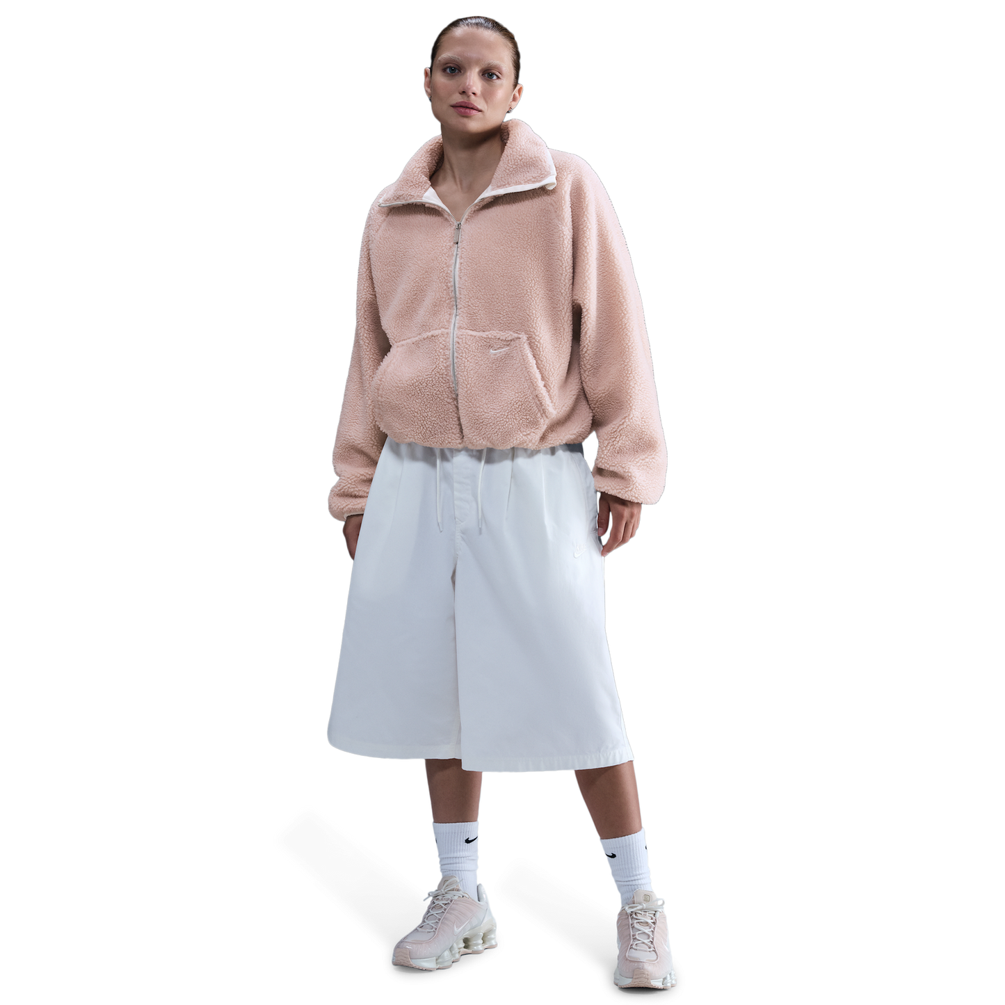 Nike NSW Street Sherpa Jacket - Women's - Silt Red/Sail