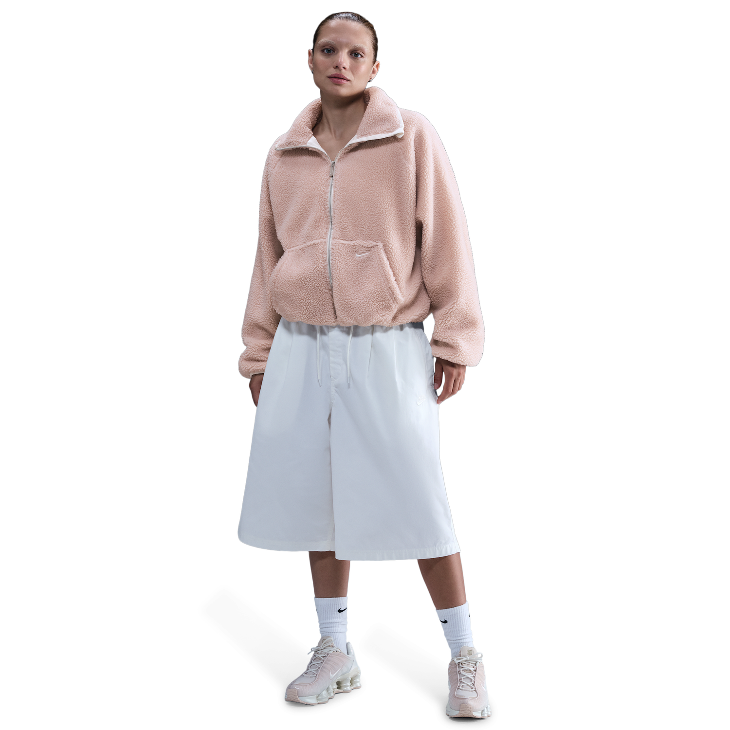 Nike NSW Street Sherpa Jacket - Women's - Silt Red/Sail
