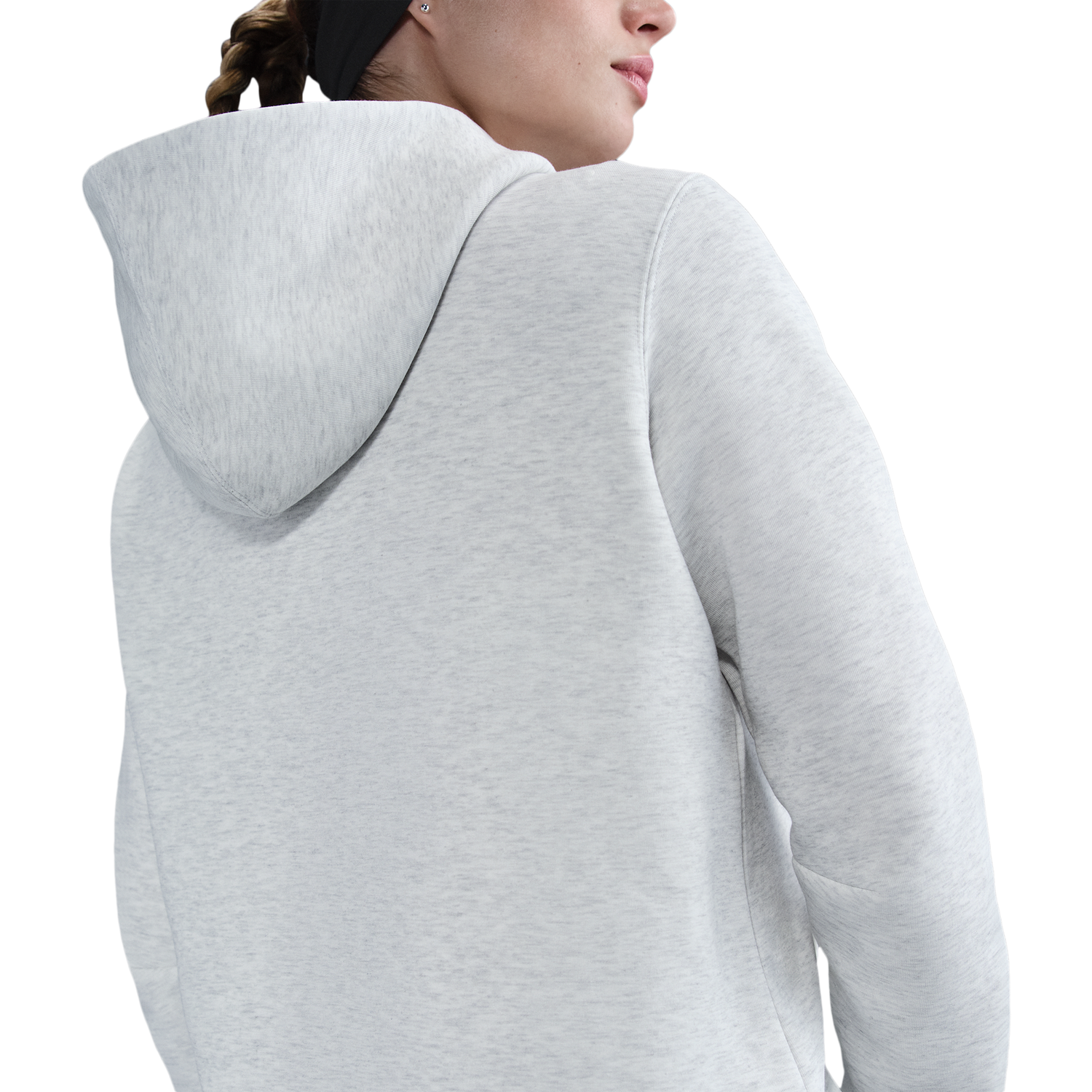 Nike NSW Tech Fleece Hoodie - Women's - Light Grey/Heather/Black
