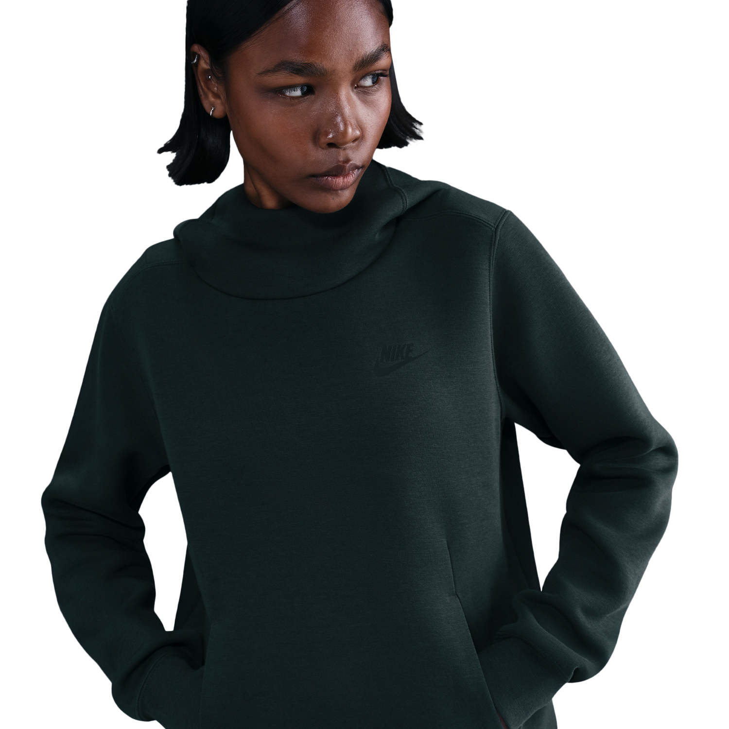 Nike NSW Tech Fleece Hoodie - Women's - Seaweed/Black
