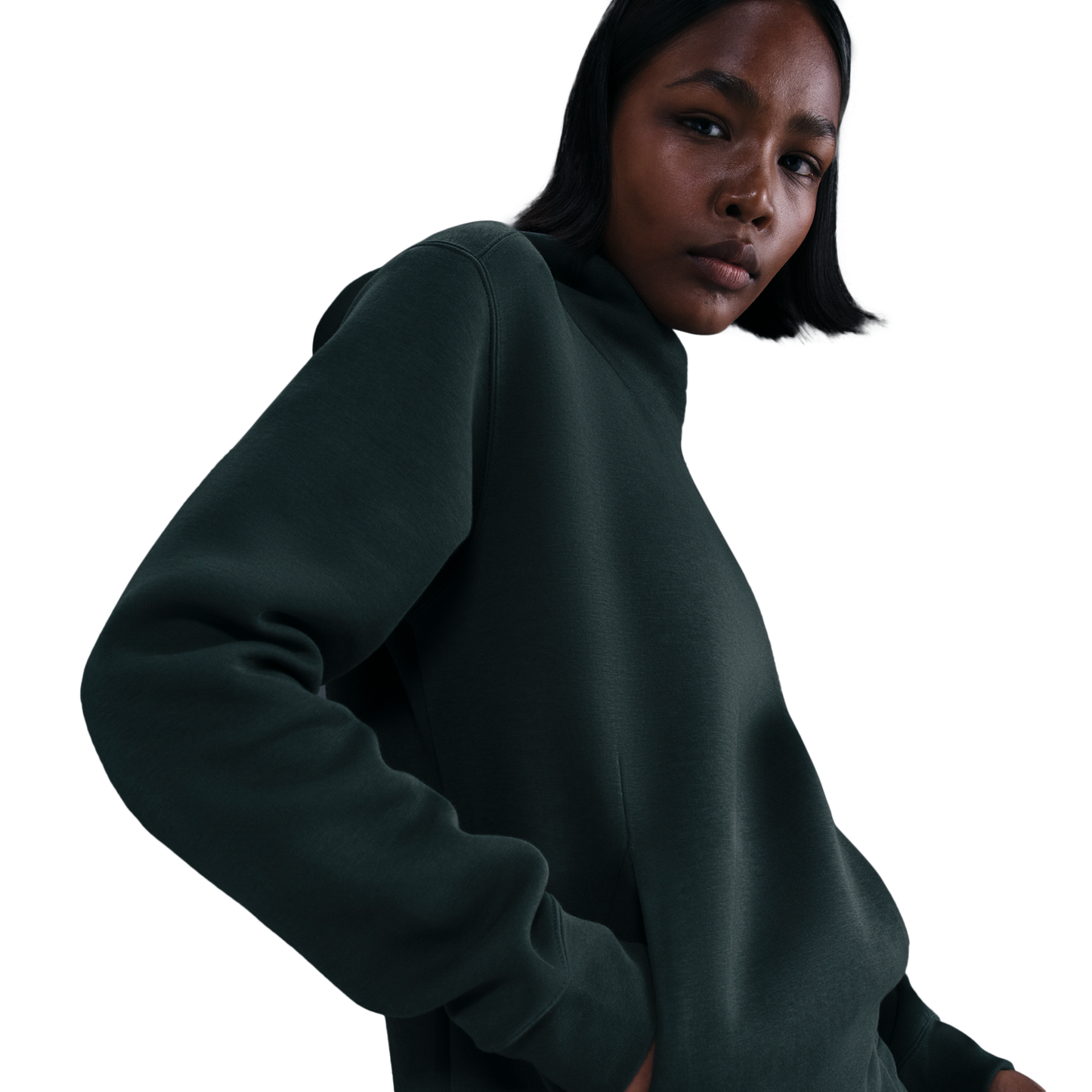 Nike NSW Tech Fleece Hoodie - Women's - Seaweed/Black