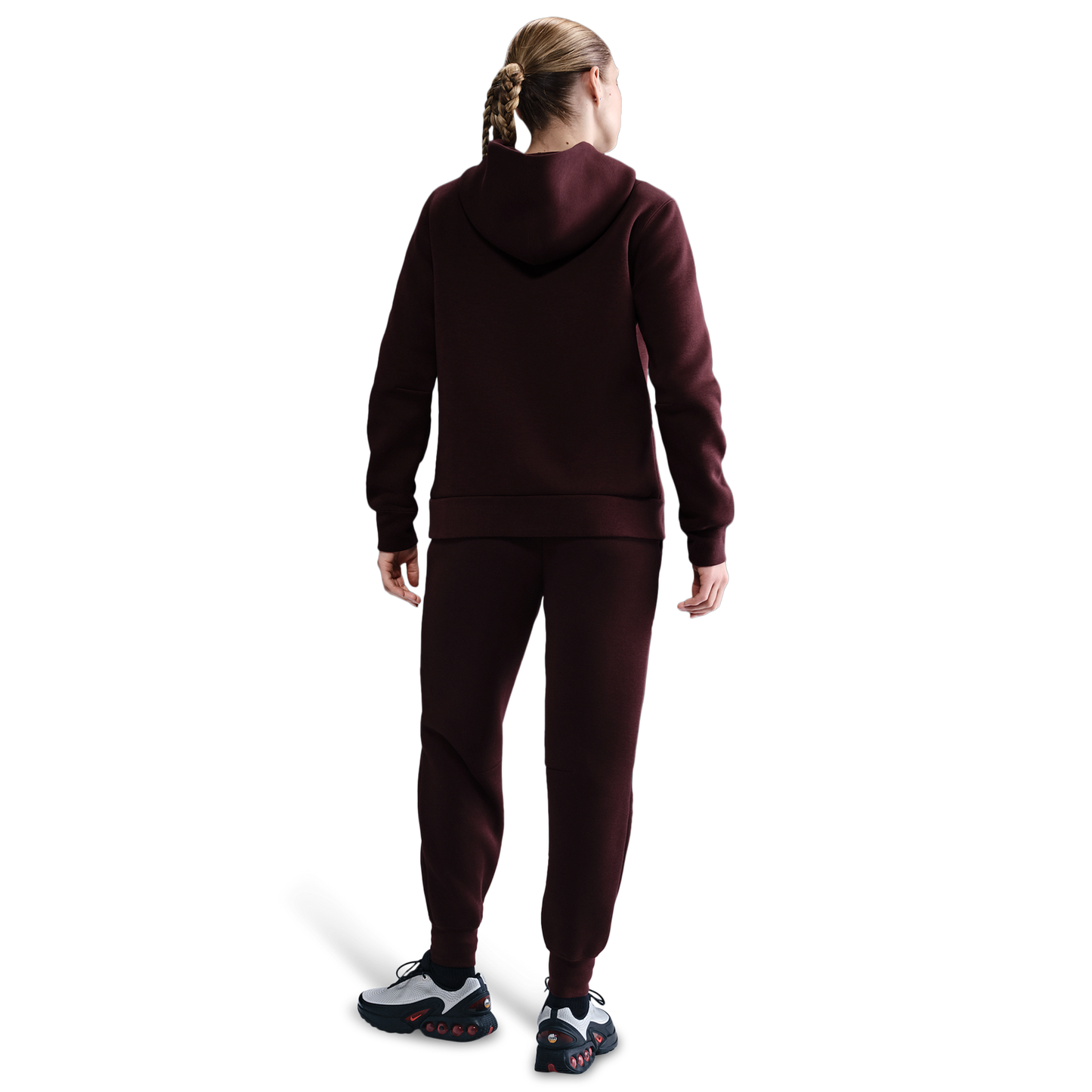 Nike NSW Tech Fleece Hoodie - Women's - Black/Burgundy Crush