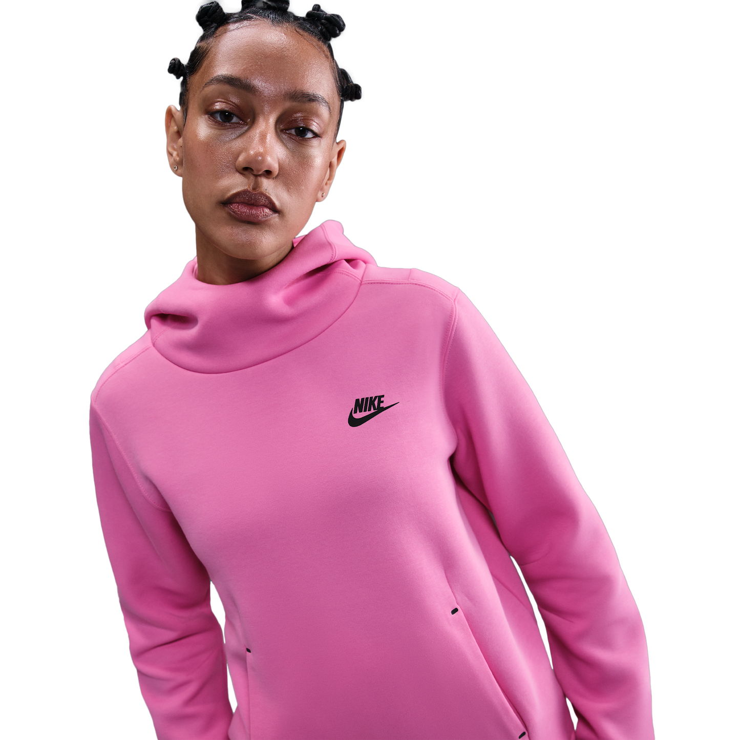 Nike NSW Tech Fleece Hoodie - Women's - Playful Pink/Black