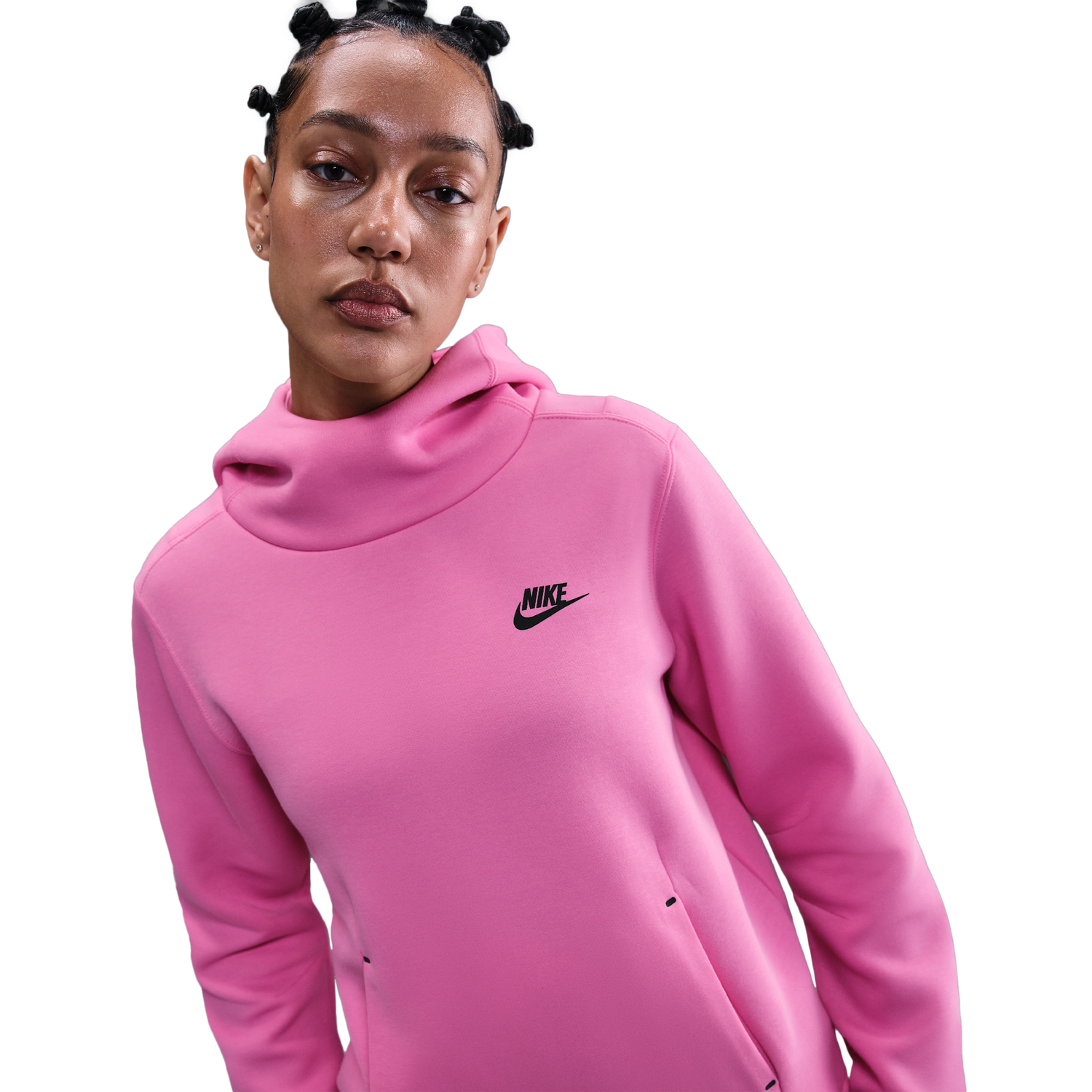 Nike NSW Tech Fleece Hoodie - Women's - Playful Pink/Black
