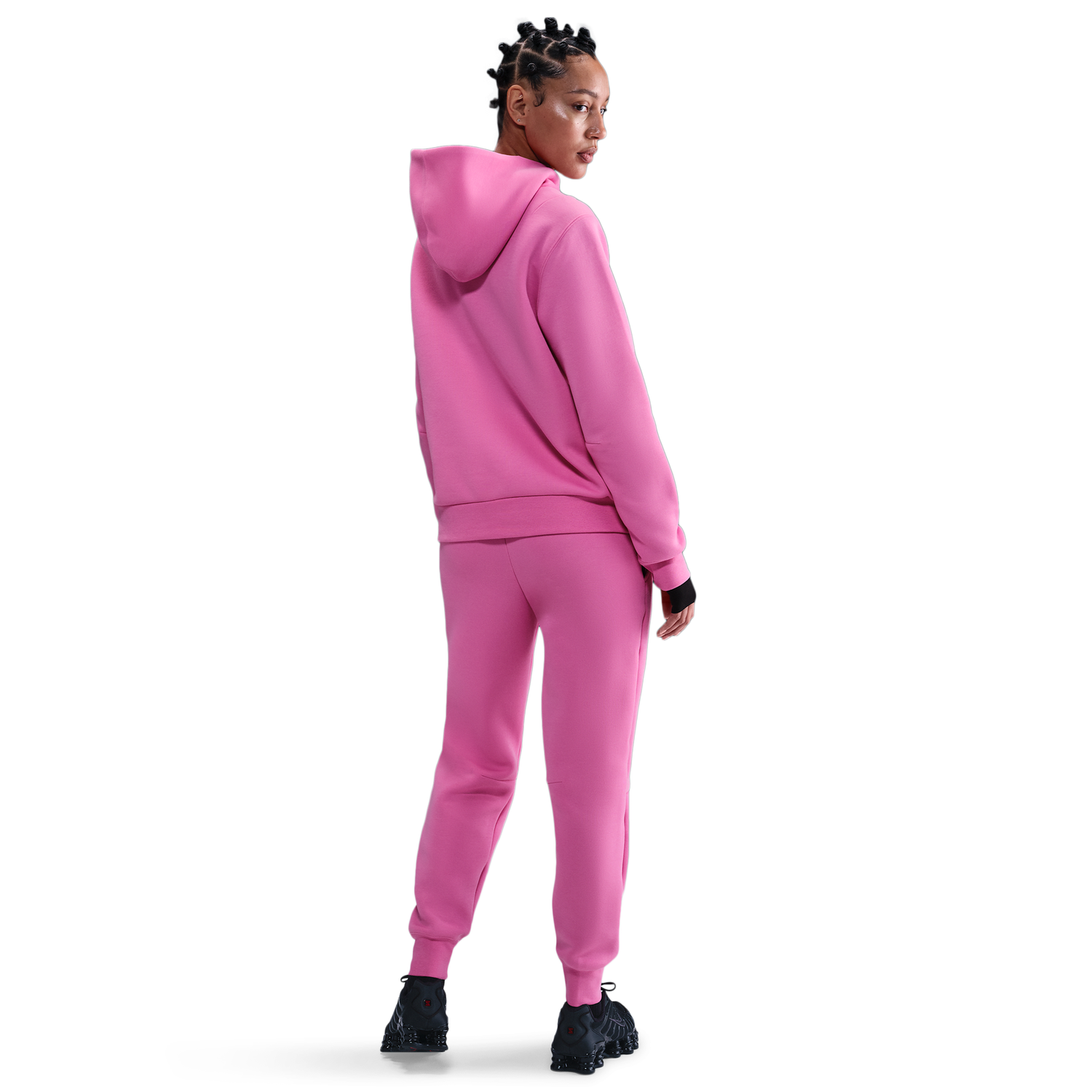 Nike NSW Tech Fleece Hoodie - Women's - Playful Pink/Black