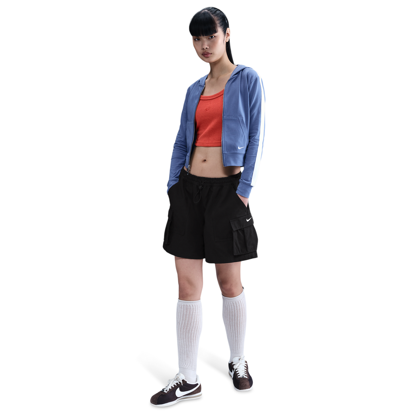 Nike NSW Street 5" Cargo Shorts - Women's - Black/Sail