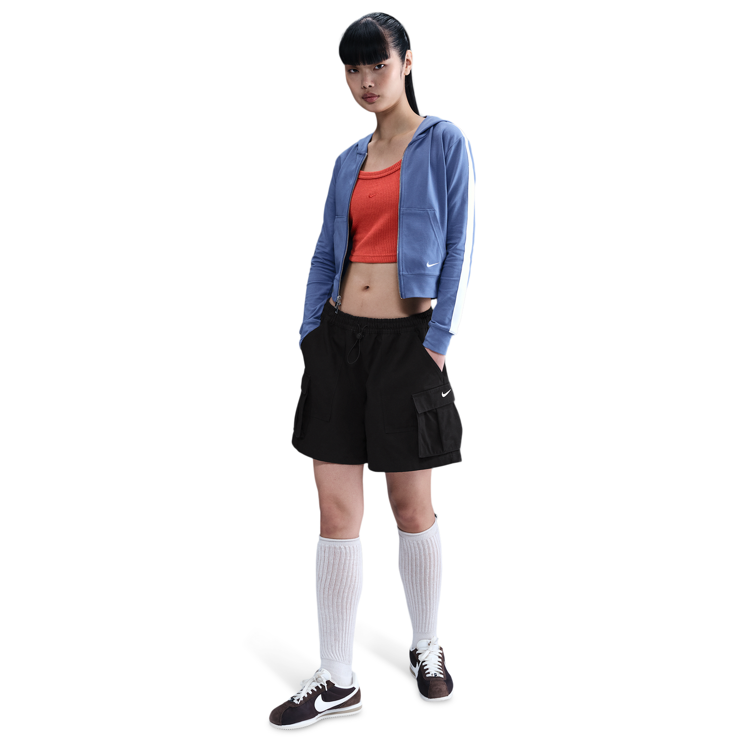 Nike NSW Street 5" Cargo Shorts - Women's - Black/Sail