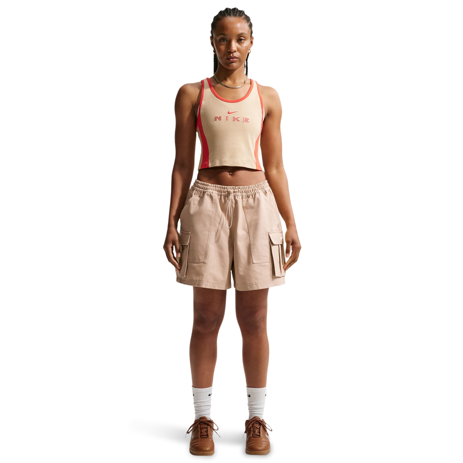 Nike NSW Street 5" Cargo Shorts - Women's - Sail/Linen