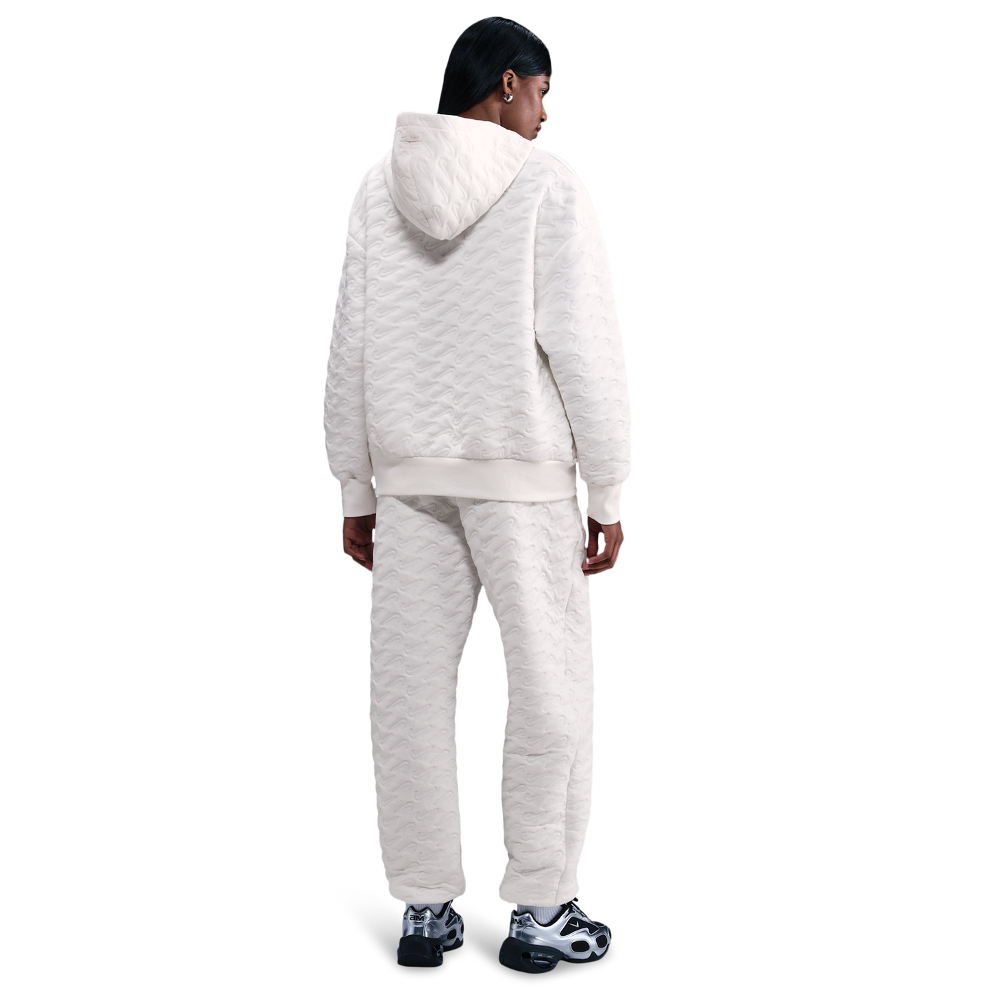 Nike NSW Phoenix Fleece Loose AOJ Pullover Hoodie - Women's - Sanddrift/Sail