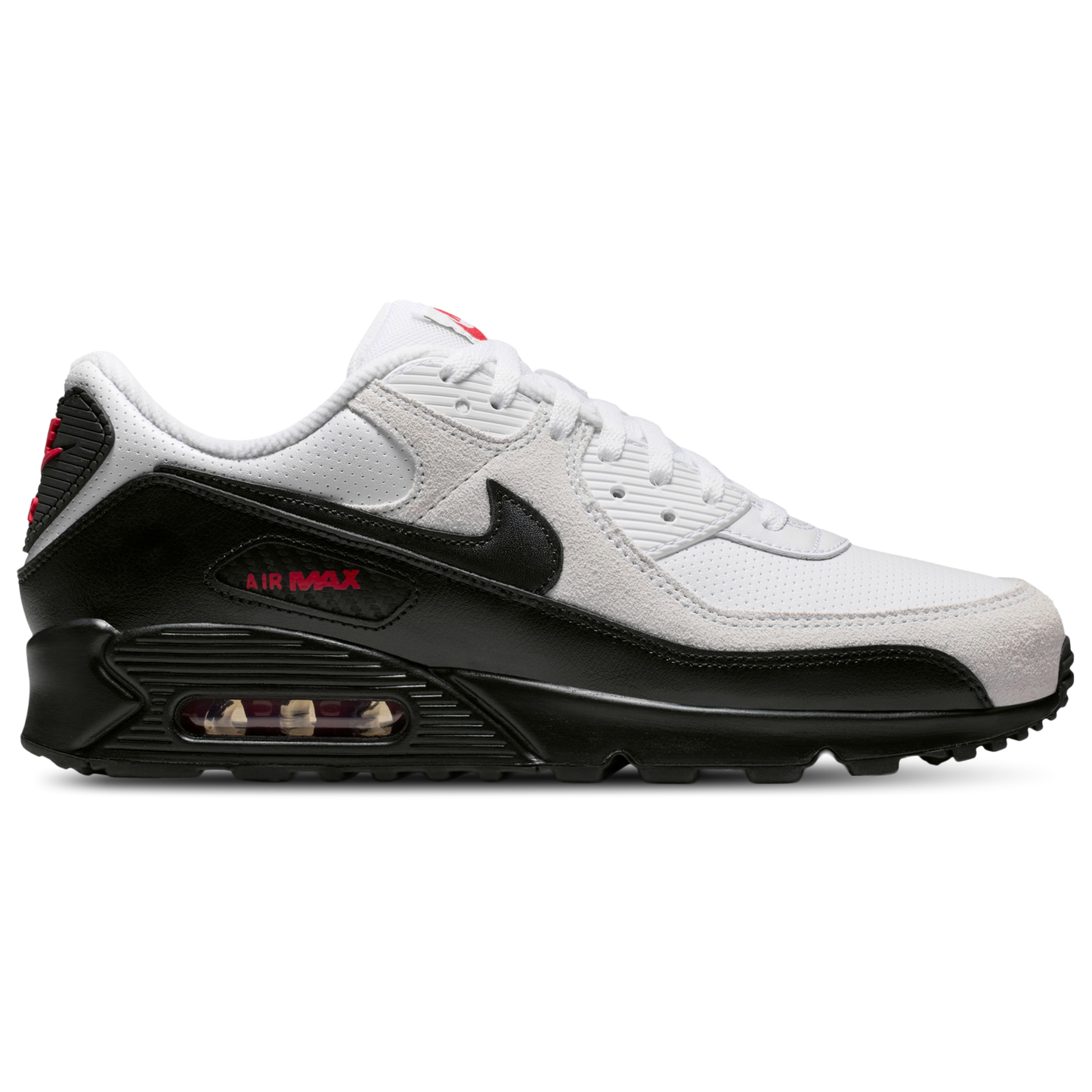 Nike Air Max 90 - Men's - White/Black/University Red