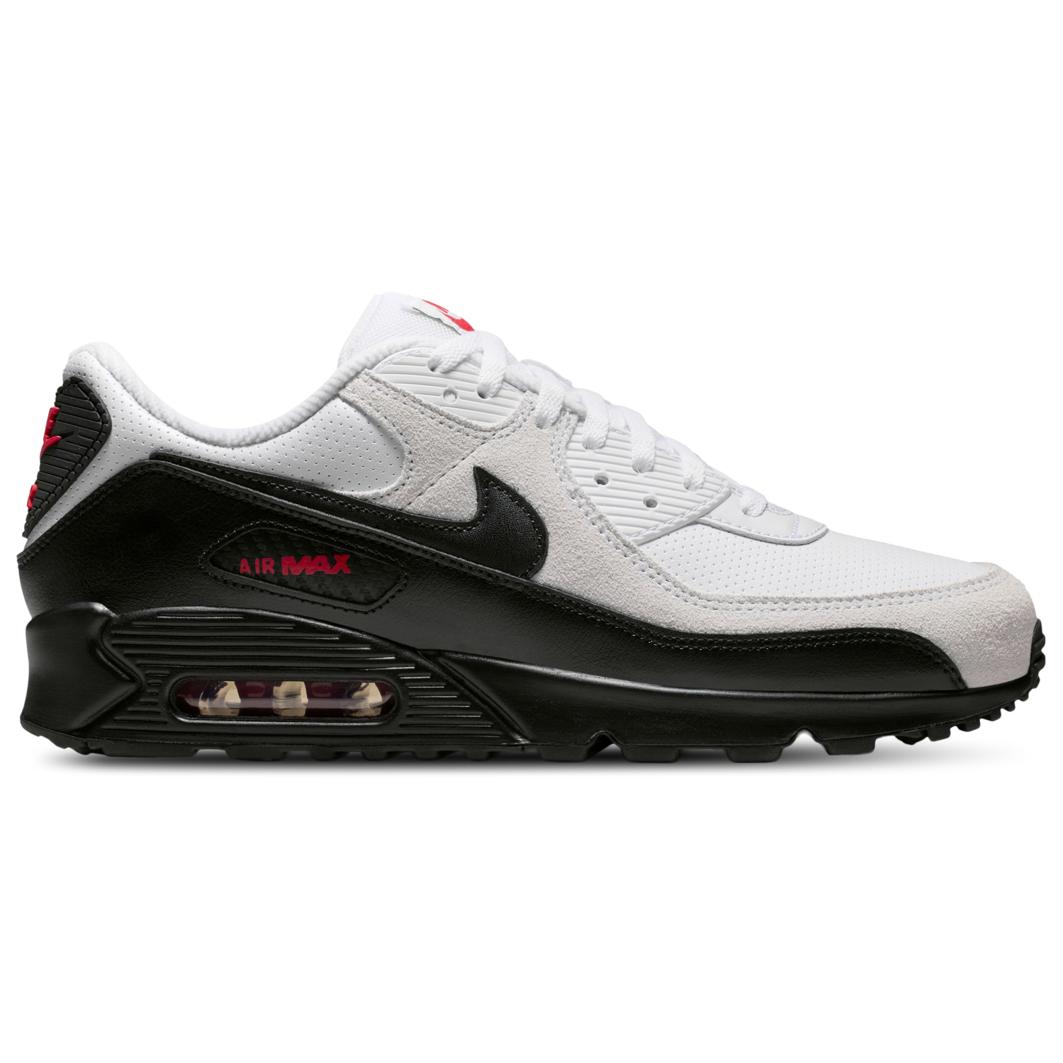 Nike Air Max 90 - Men's - White/Black/University Red