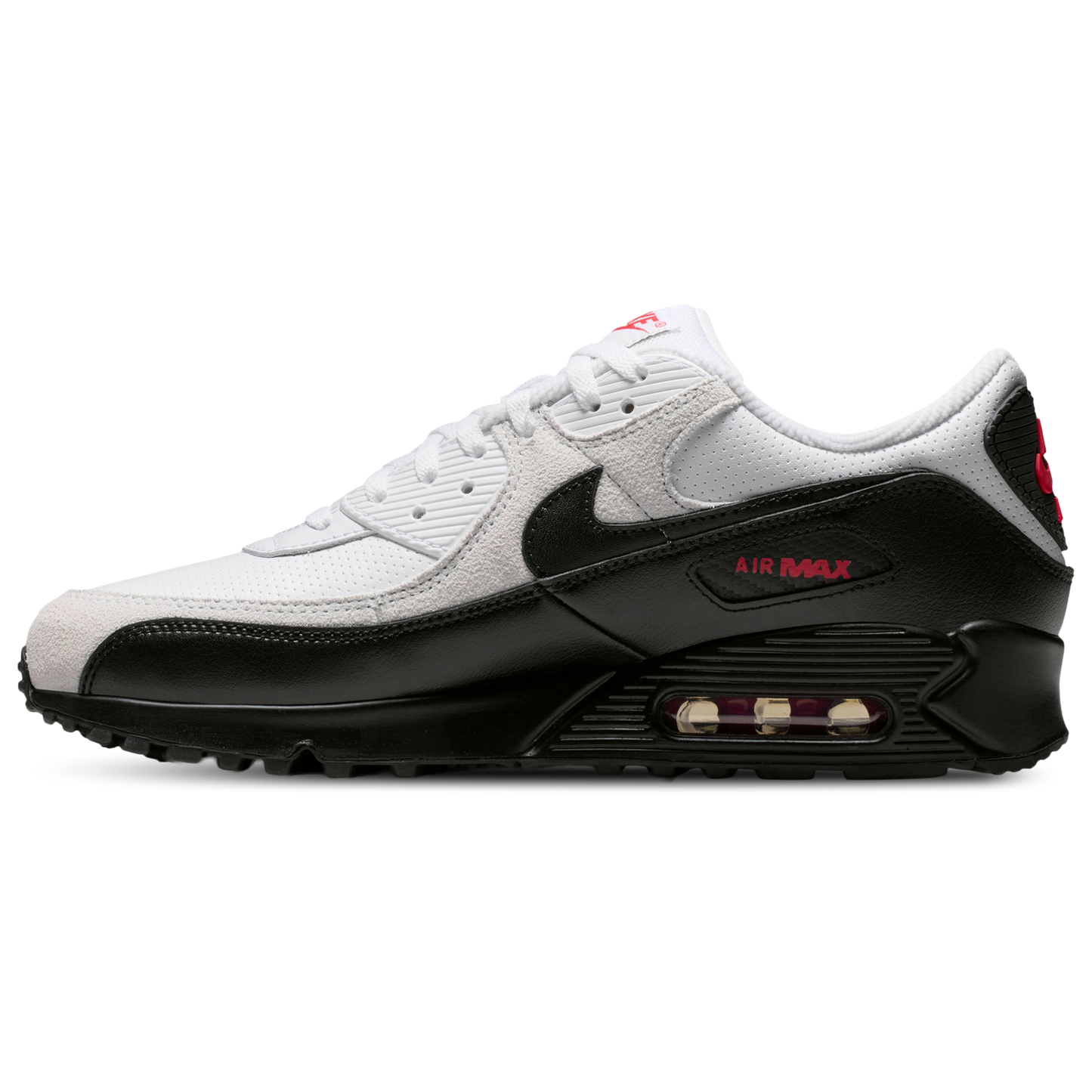 Nike Air Max 90 - Men's - White/Black/University Red