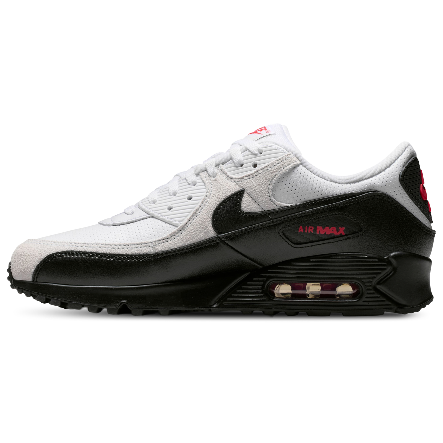 Nike Air Max 90 - Men's - White/Black/University Red