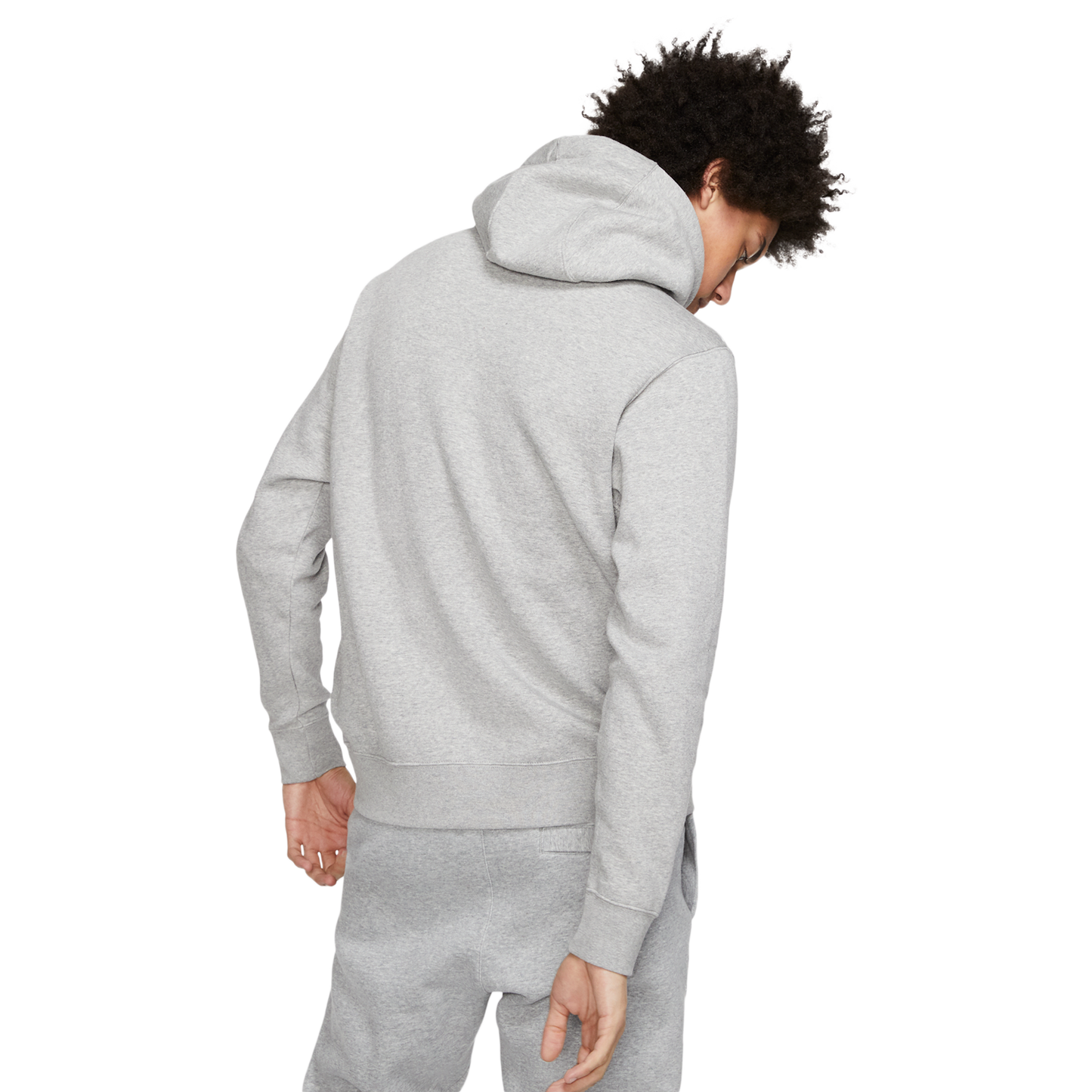 Nike GX Club Hoodie - Men's - Dark Grey Heather/White