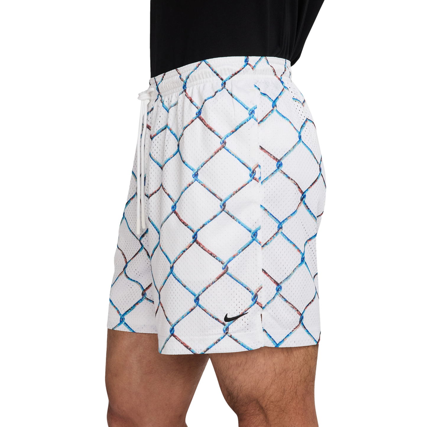 Nike Dri-Fit Practice Mesh 5 Inch Shorts - Men's - White/Black
