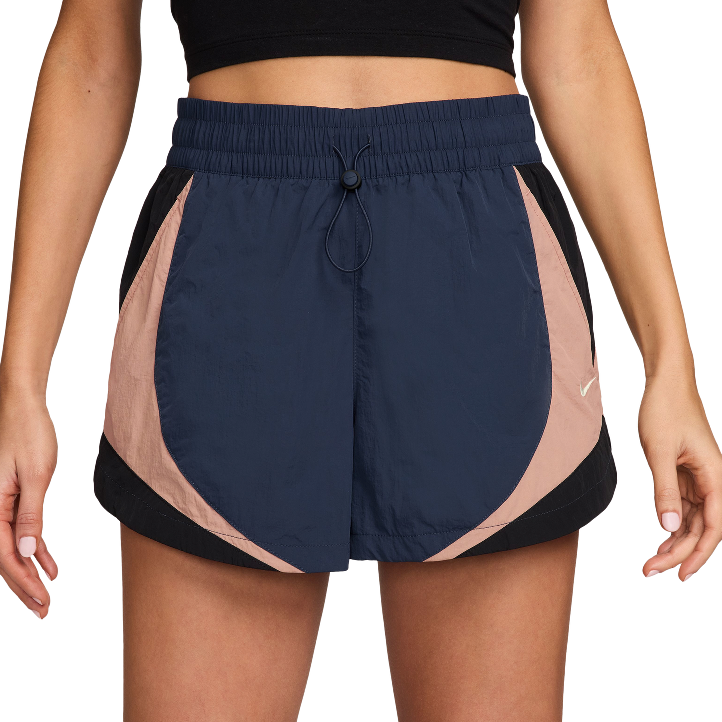 Nike Street 3" Track Shorts - Women's - Midnight Navy/Black/Particle Pink