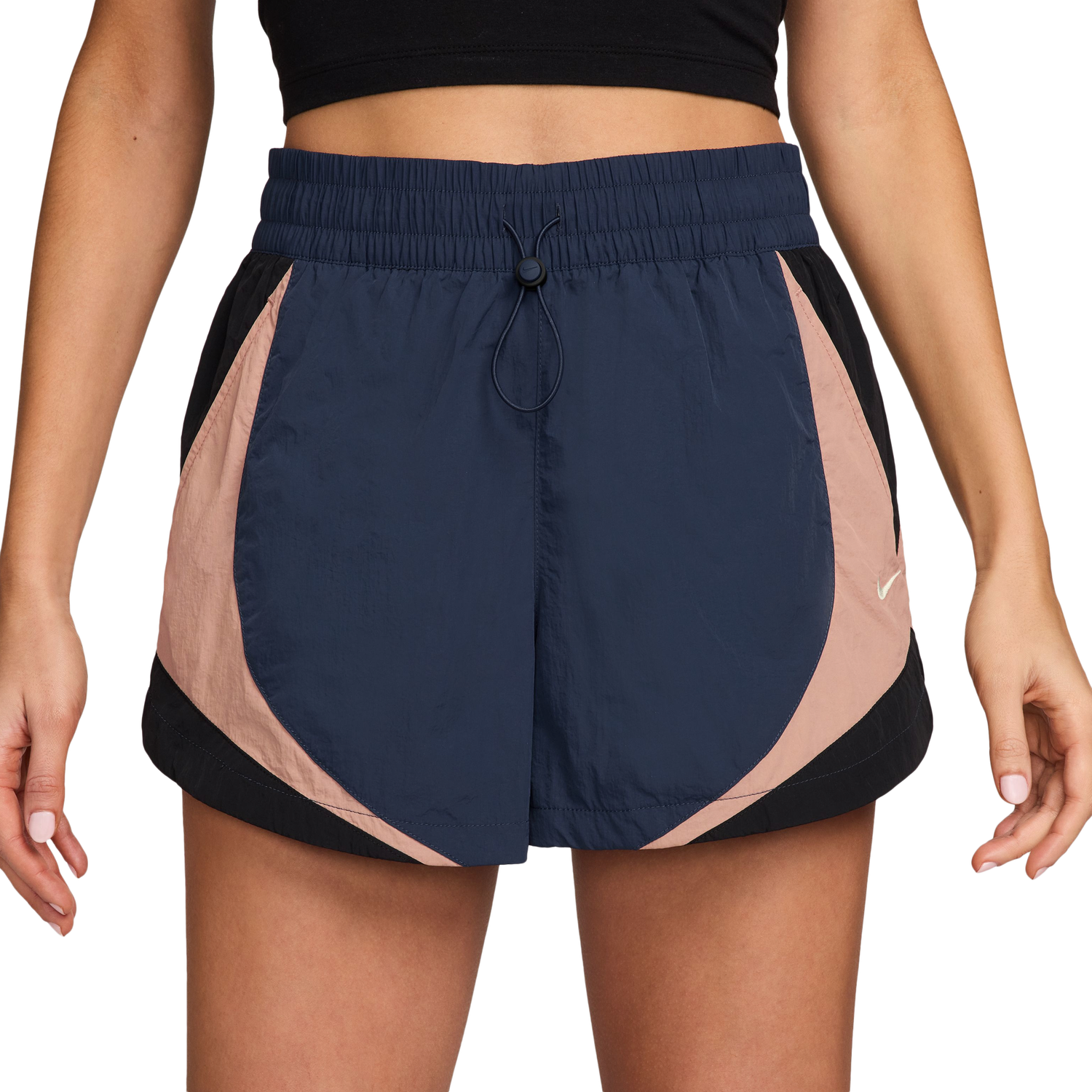 Nike Street 3" Track Shorts - Women's - Midnight Navy/Black/Particle Pink