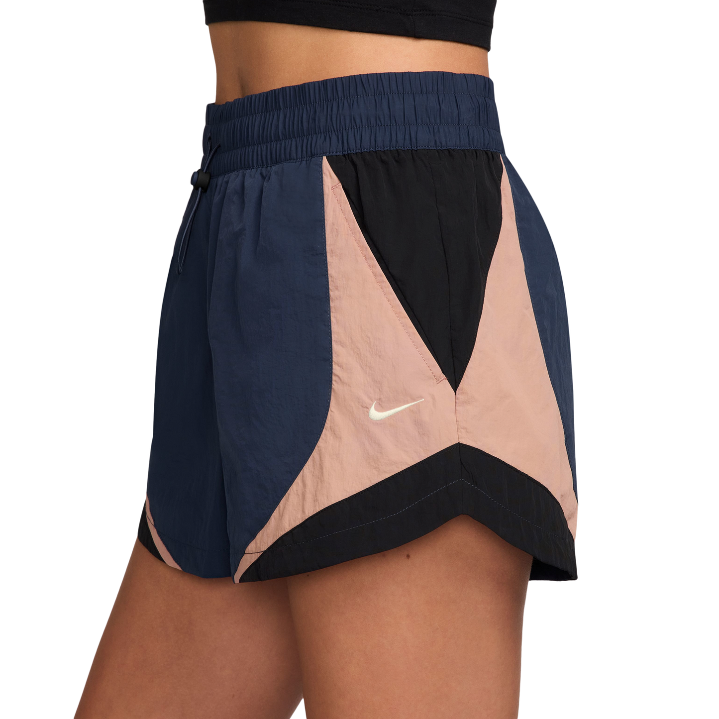 Nike Street 3" Track Shorts - Women's - Midnight Navy/Black/Particle Pink