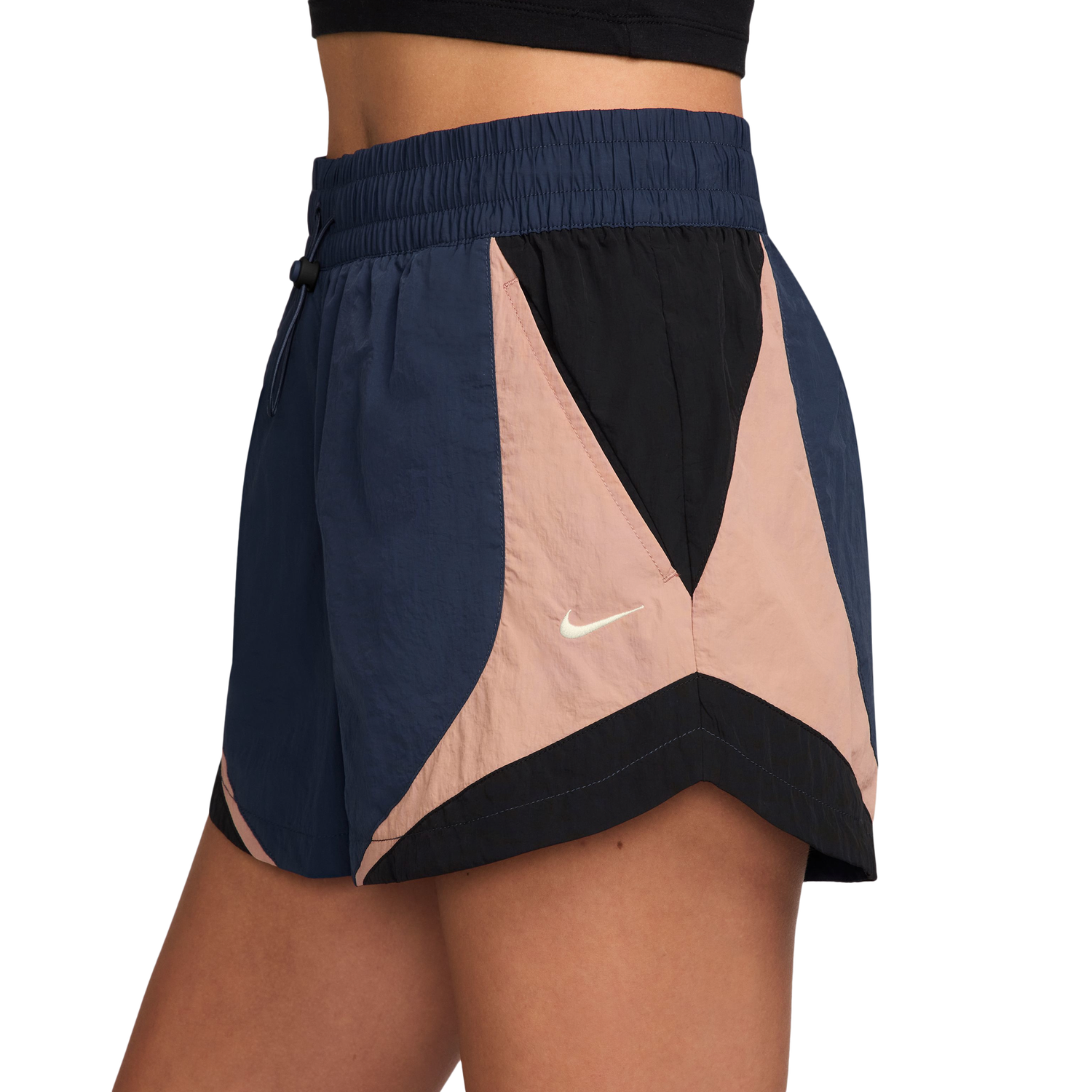 Nike Street 3" Track Shorts - Women's - Midnight Navy/Black/Particle Pink
