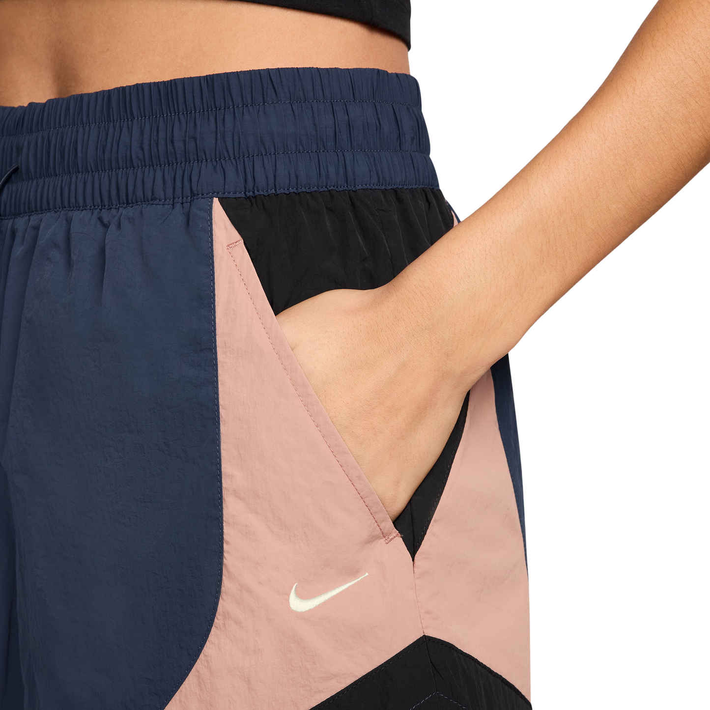 Nike Street 3" Track Shorts - Women's - Midnight Navy/Black/Particle Pink