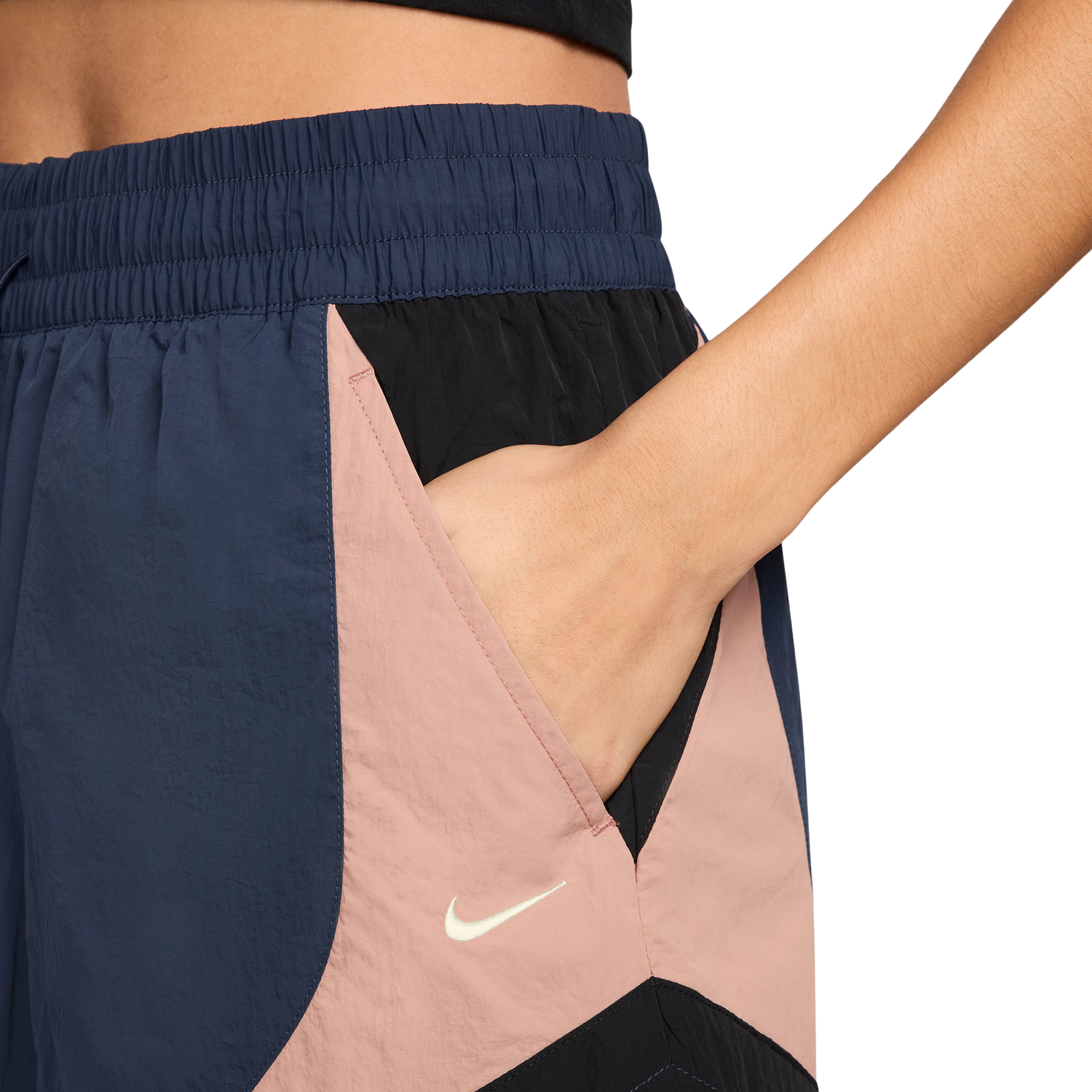 Nike Street 3" Track Shorts - Women's - Midnight Navy/Black/Particle Pink