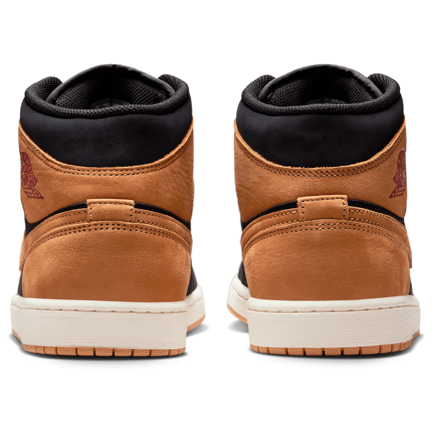 Jordan Air Jordan 1 Mid SE - Men's - Flax/Black/Varsity Red