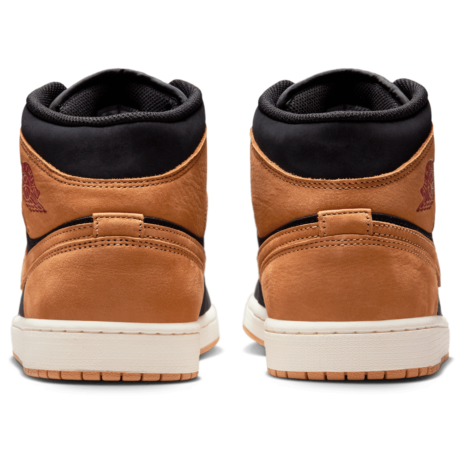 Jordan Air Jordan 1 Mid SE - Men's - Flax/Black/Varsity Red