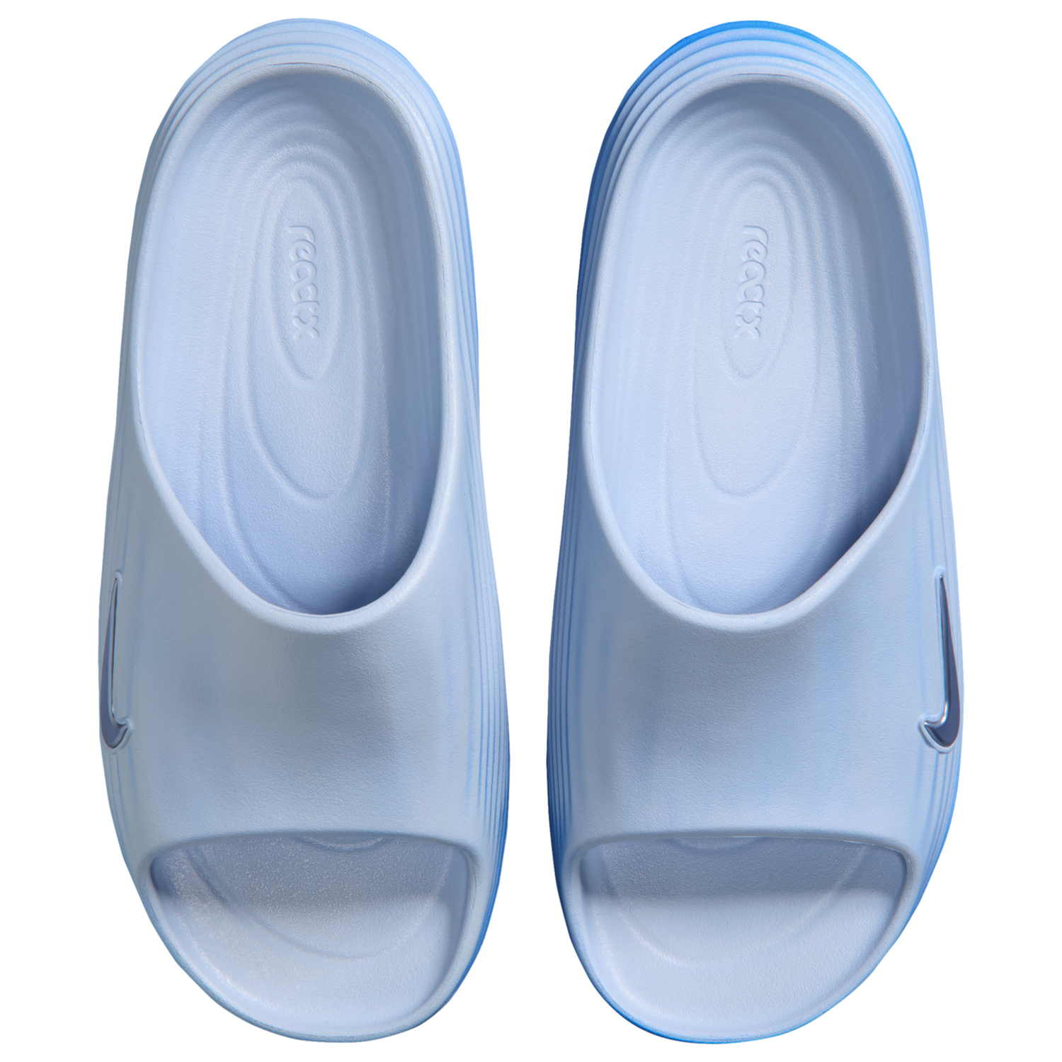 Nike ReactX Rejuven8 Slides - Women's - Hydrogen Blue/Hydrogen Blue/Blue Crystal