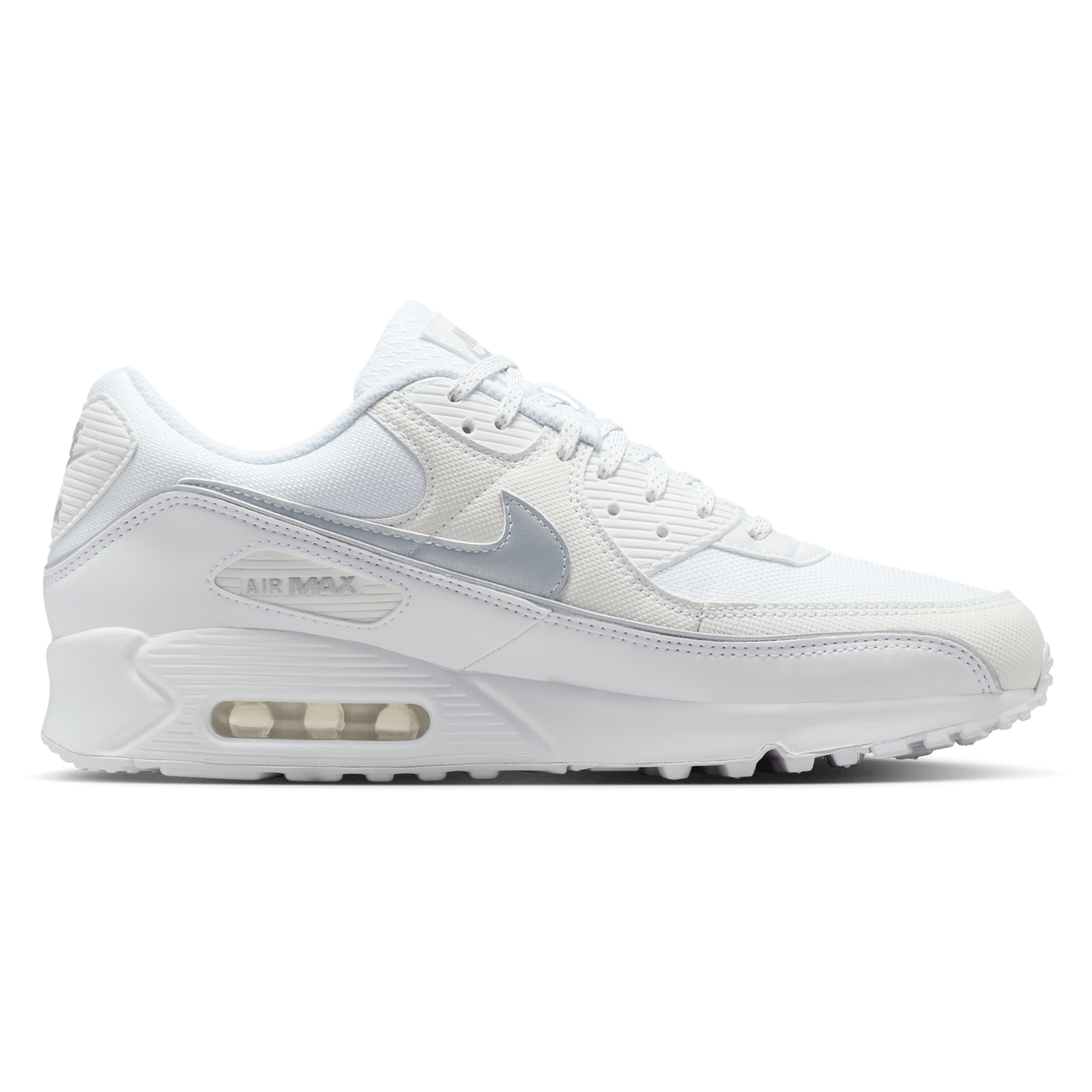 Nike Air Max 90 Prm Reflect - Men's - White/Mtlc Silver/White