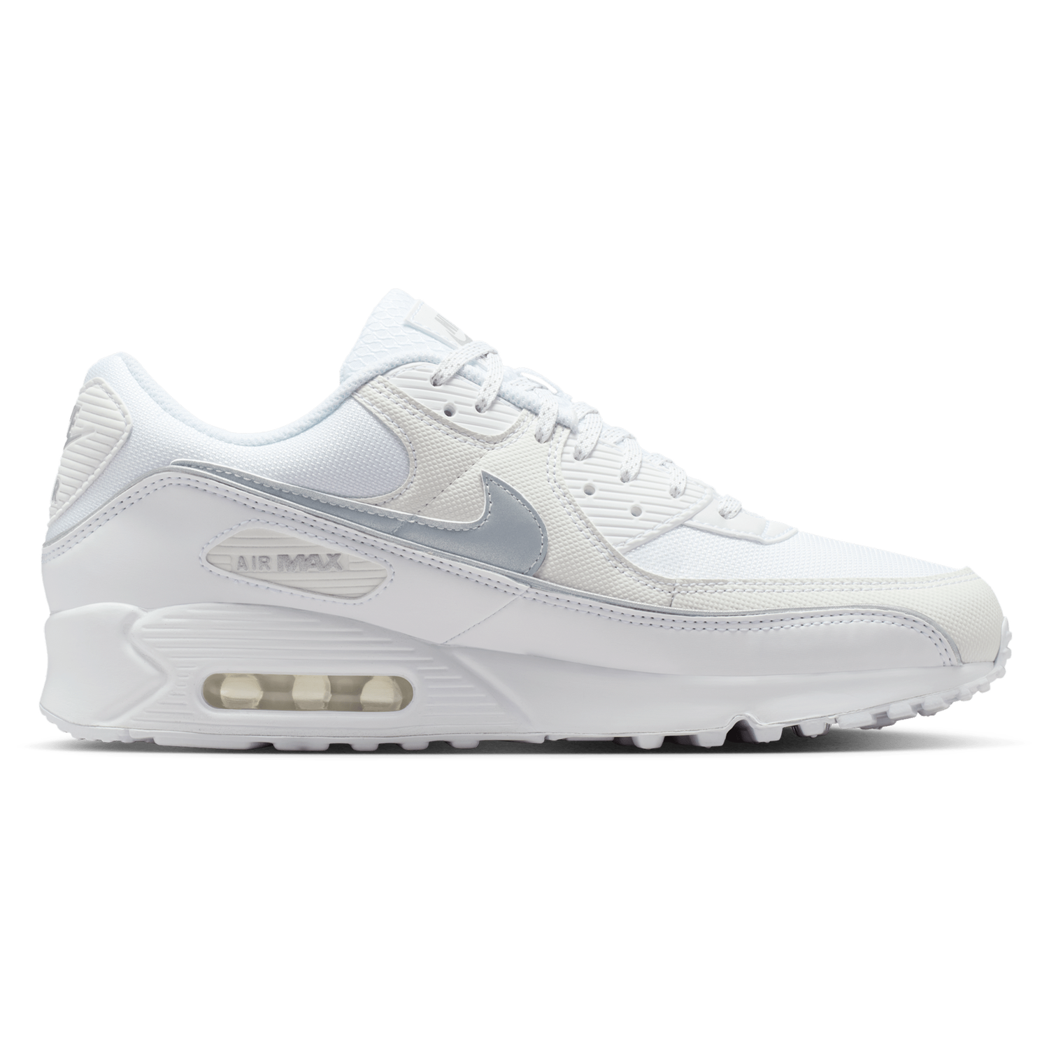 Nike Air Max 90 Prm Reflect - Men's - White/Mtlc Silver/White