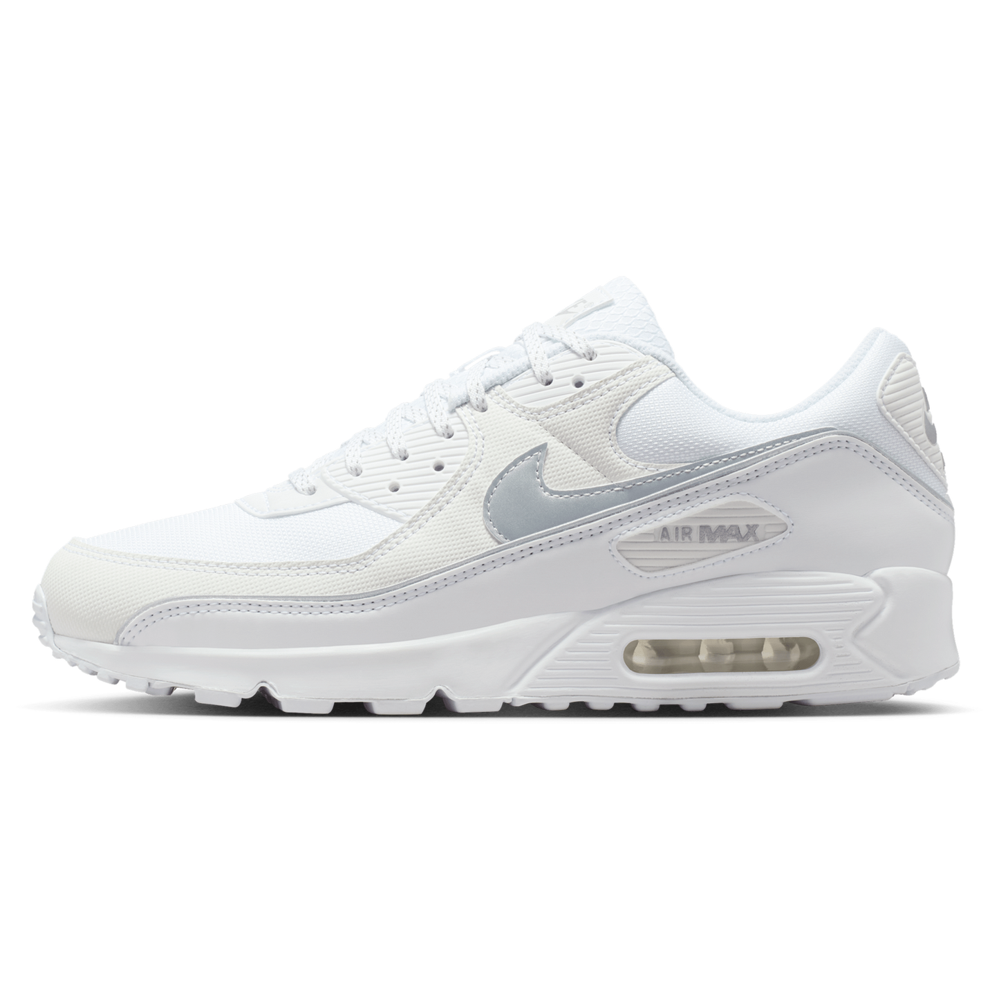 Nike Air Max 90 Prm Reflect - Men's - White/Mtlc Silver/White