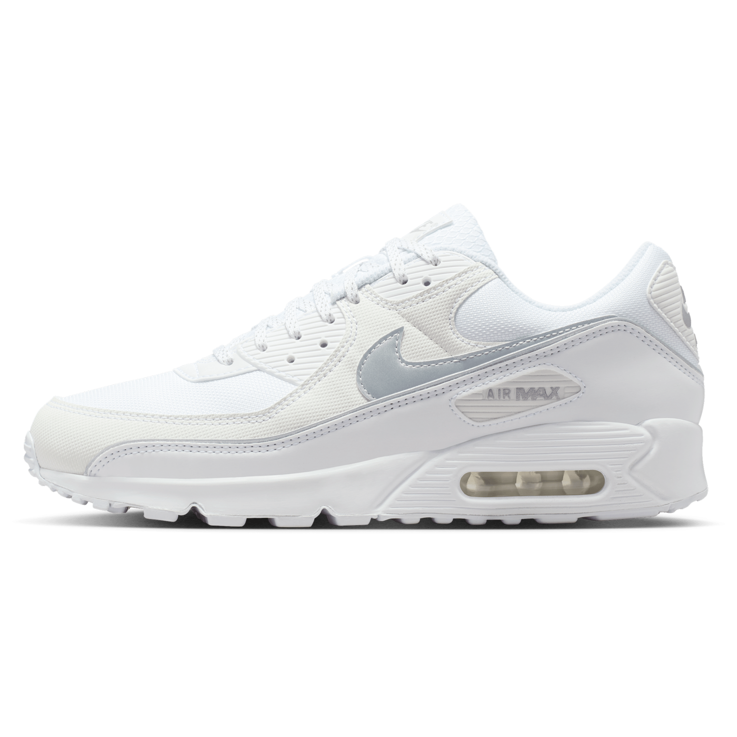 Nike Air Max 90 Prm Reflect - Men's - White/Mtlc Silver/White