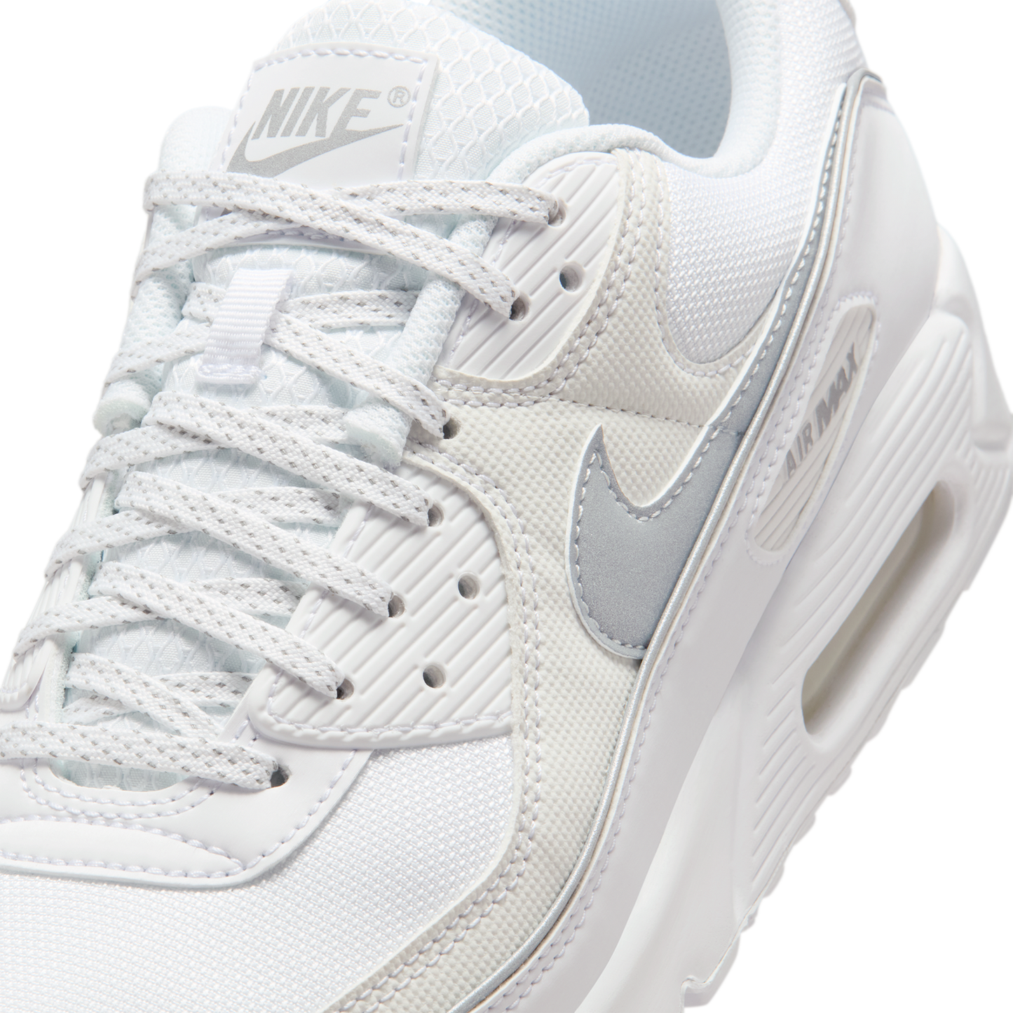 Nike Air Max 90 Prm Reflect - Men's - White/Mtlc Silver/White