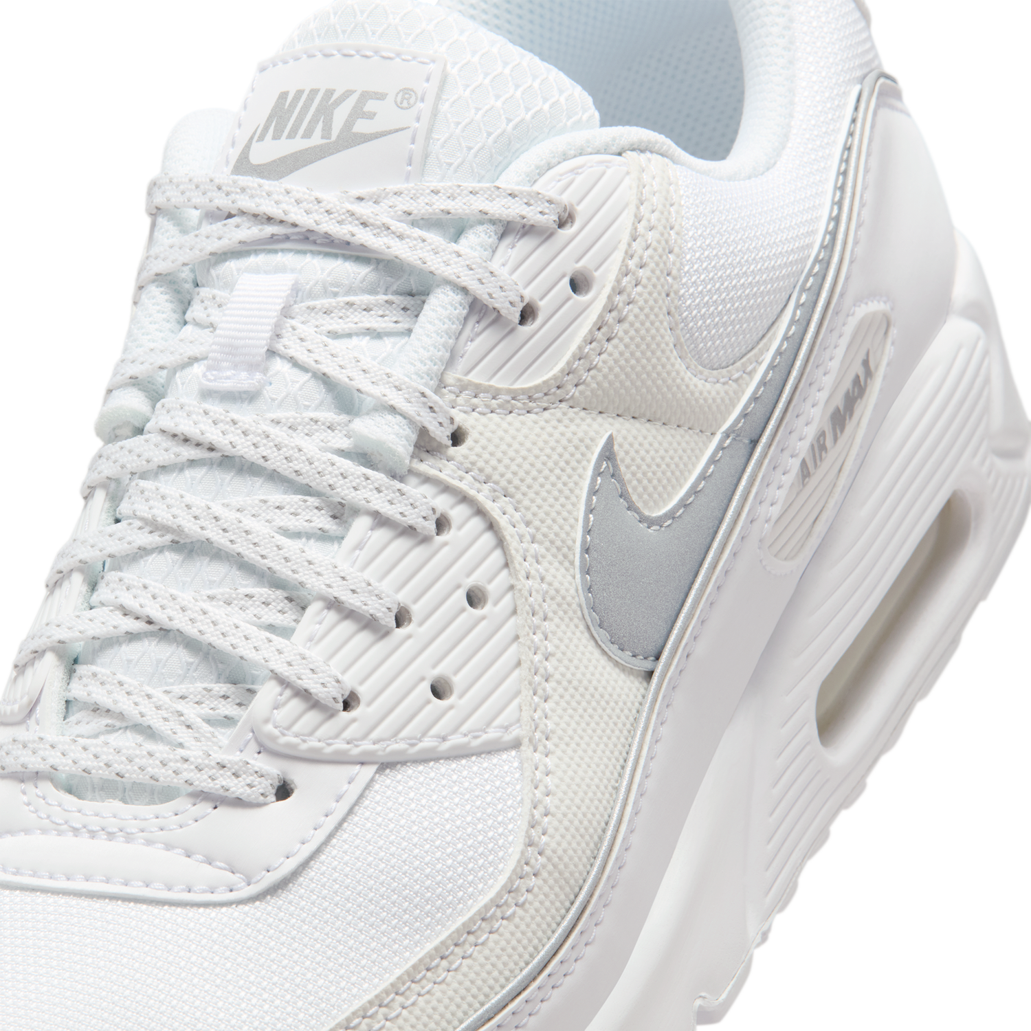 Nike Air Max 90 Prm Reflect - Men's - White/Mtlc Silver/White