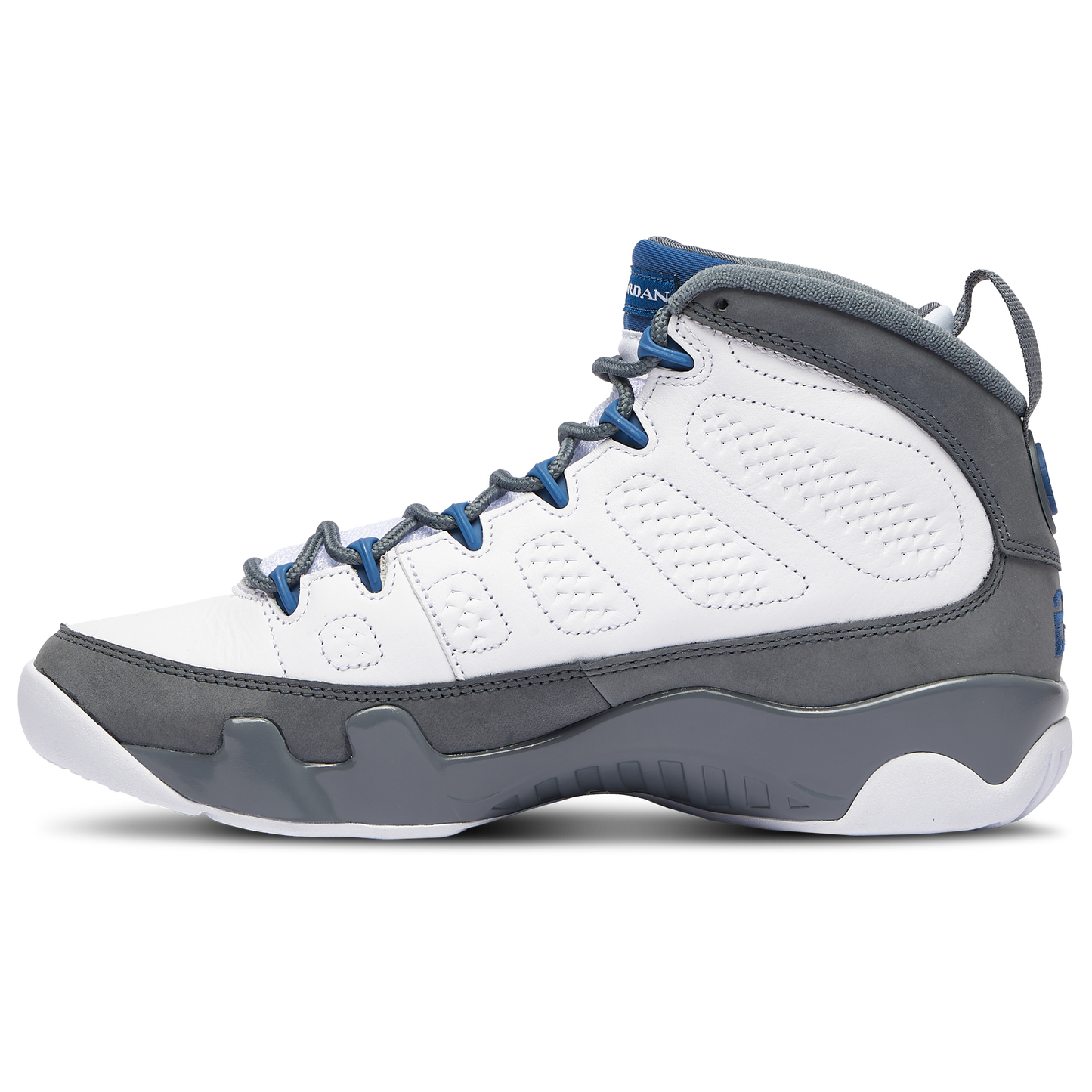 Jordan Retro 9 - Men's - Flint Grey/White/French Blue