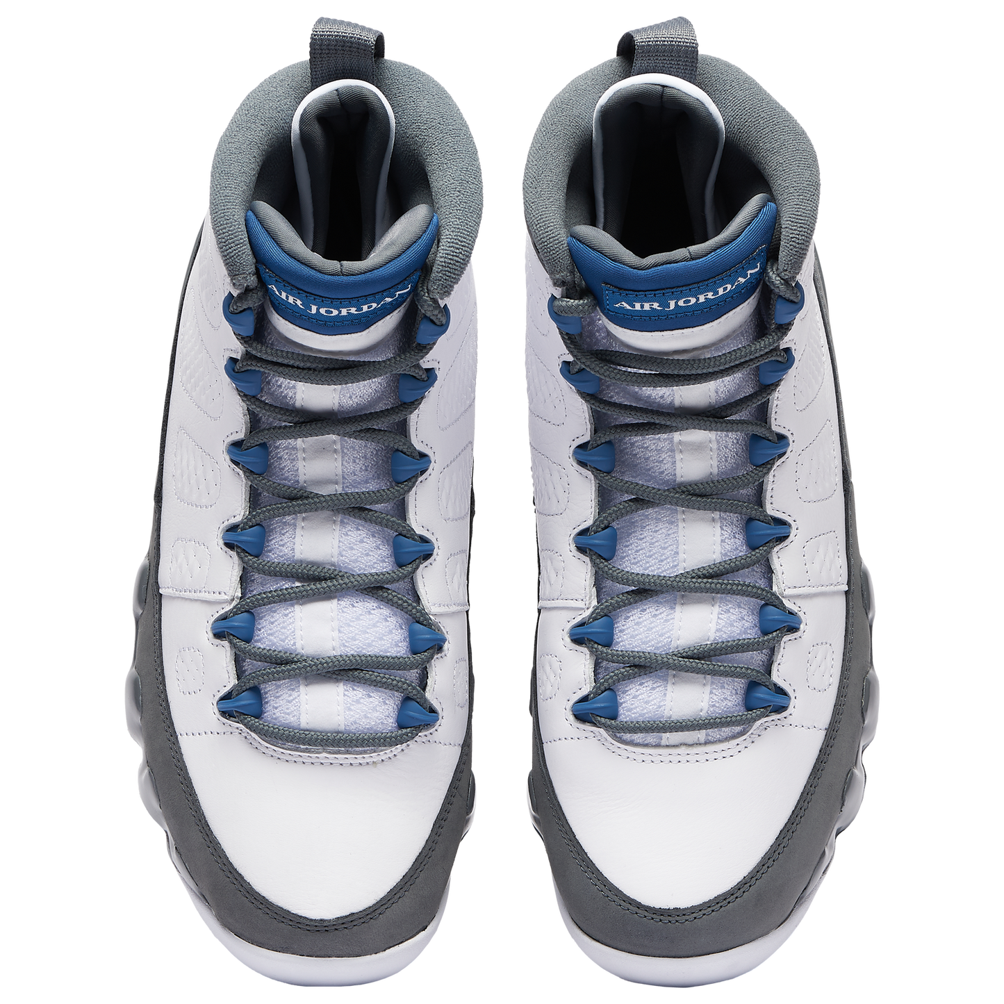 Jordan Retro 9 - Men's - Flint Grey/White/French Blue