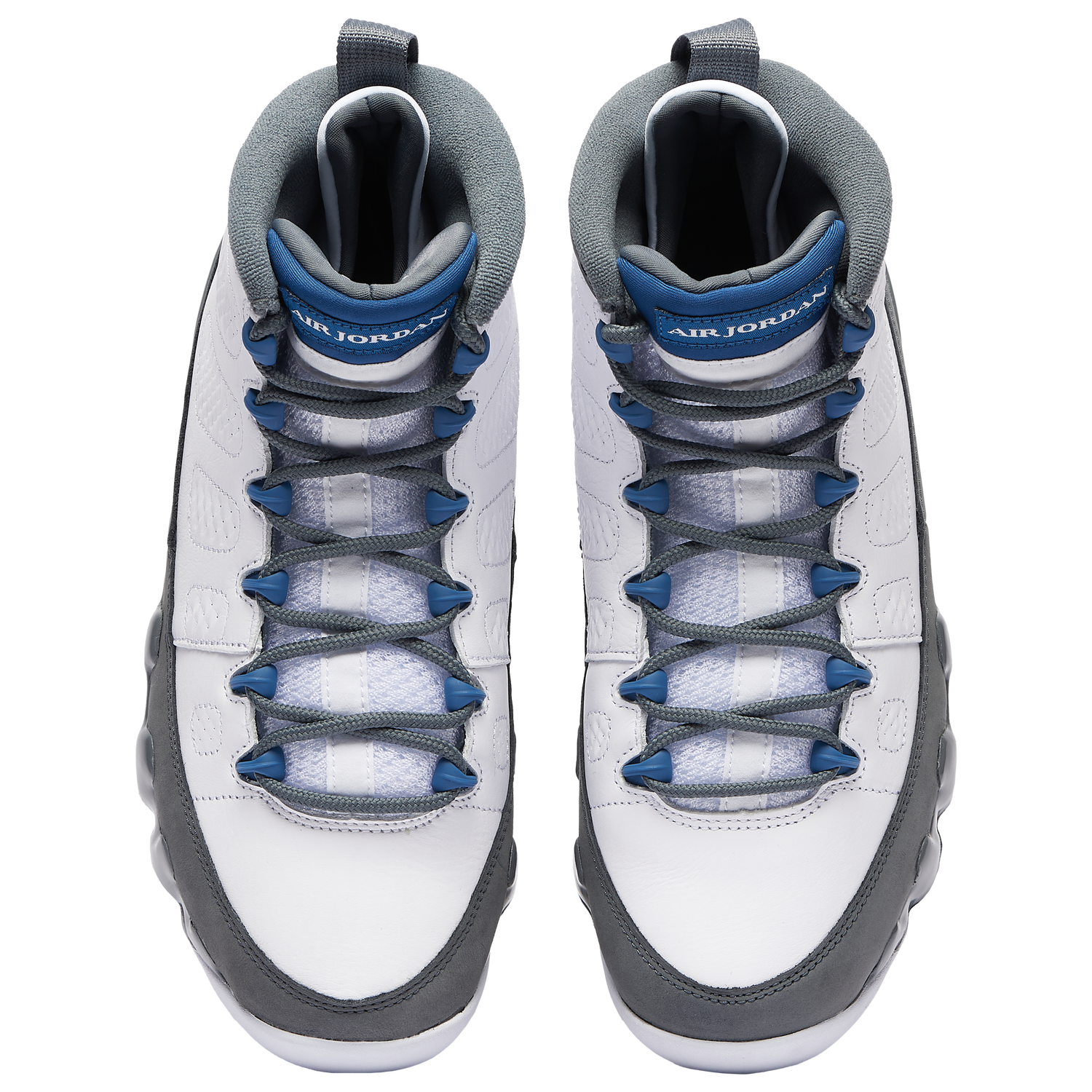 Jordan Retro 9 - Men's - Flint Grey/White/French Blue