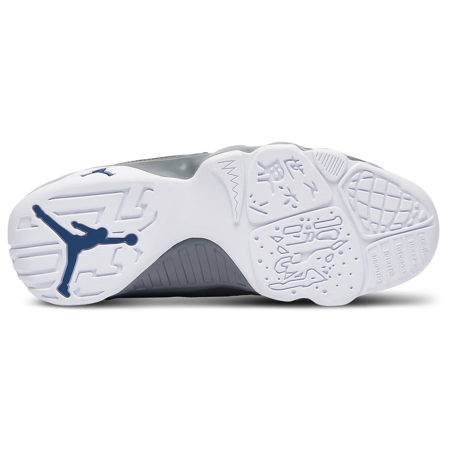 Jordan Retro 9 - Men's - Flint Grey/White/French Blue